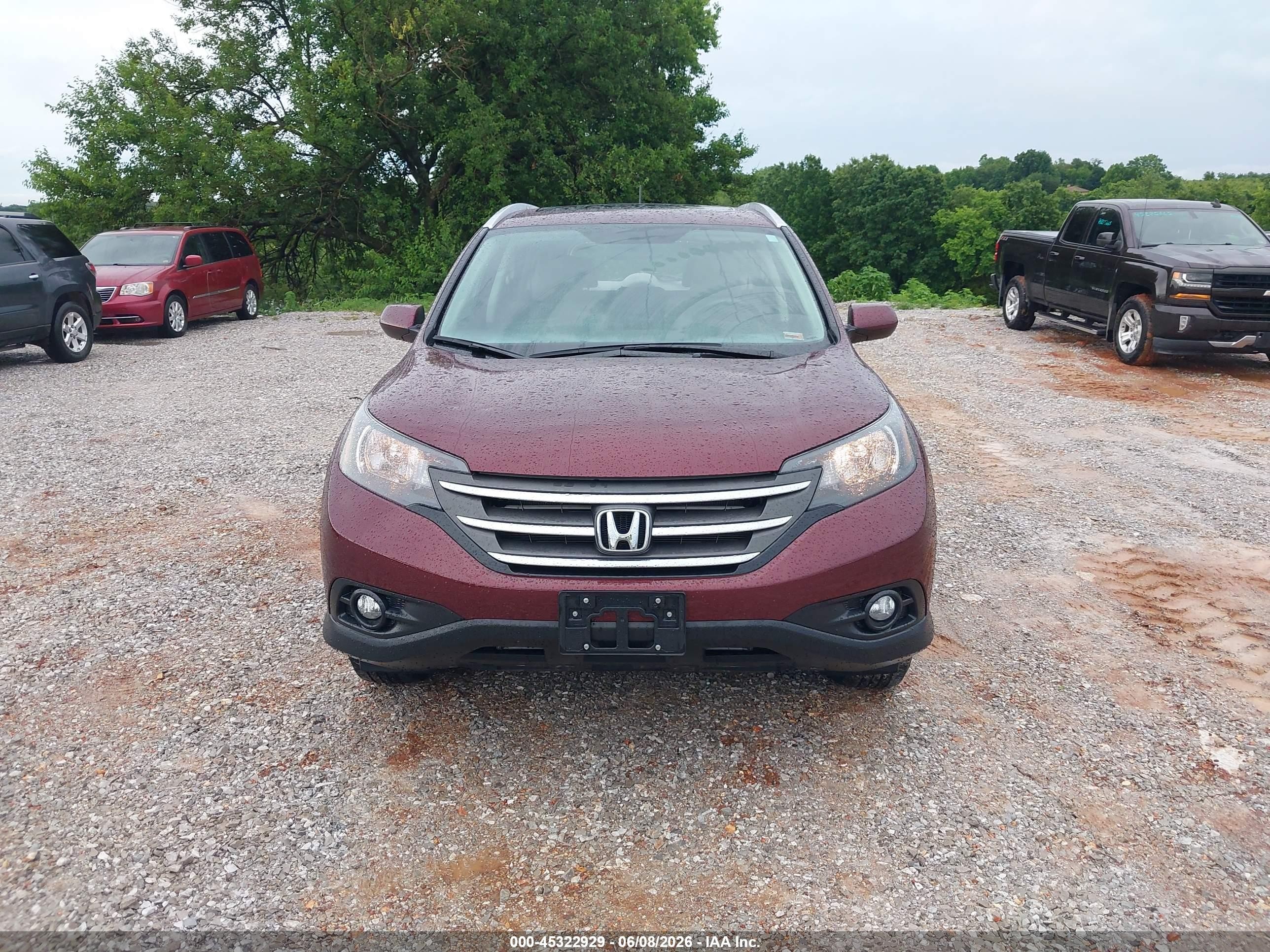 2013 Honda Cr-v Ex-l Maroon vin: 5J6RM4H7XDL014121
