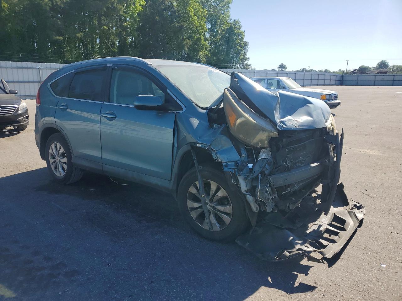 2013 Honda Cr-v Exl Blue vin: 5J6RM4H7XDL023093