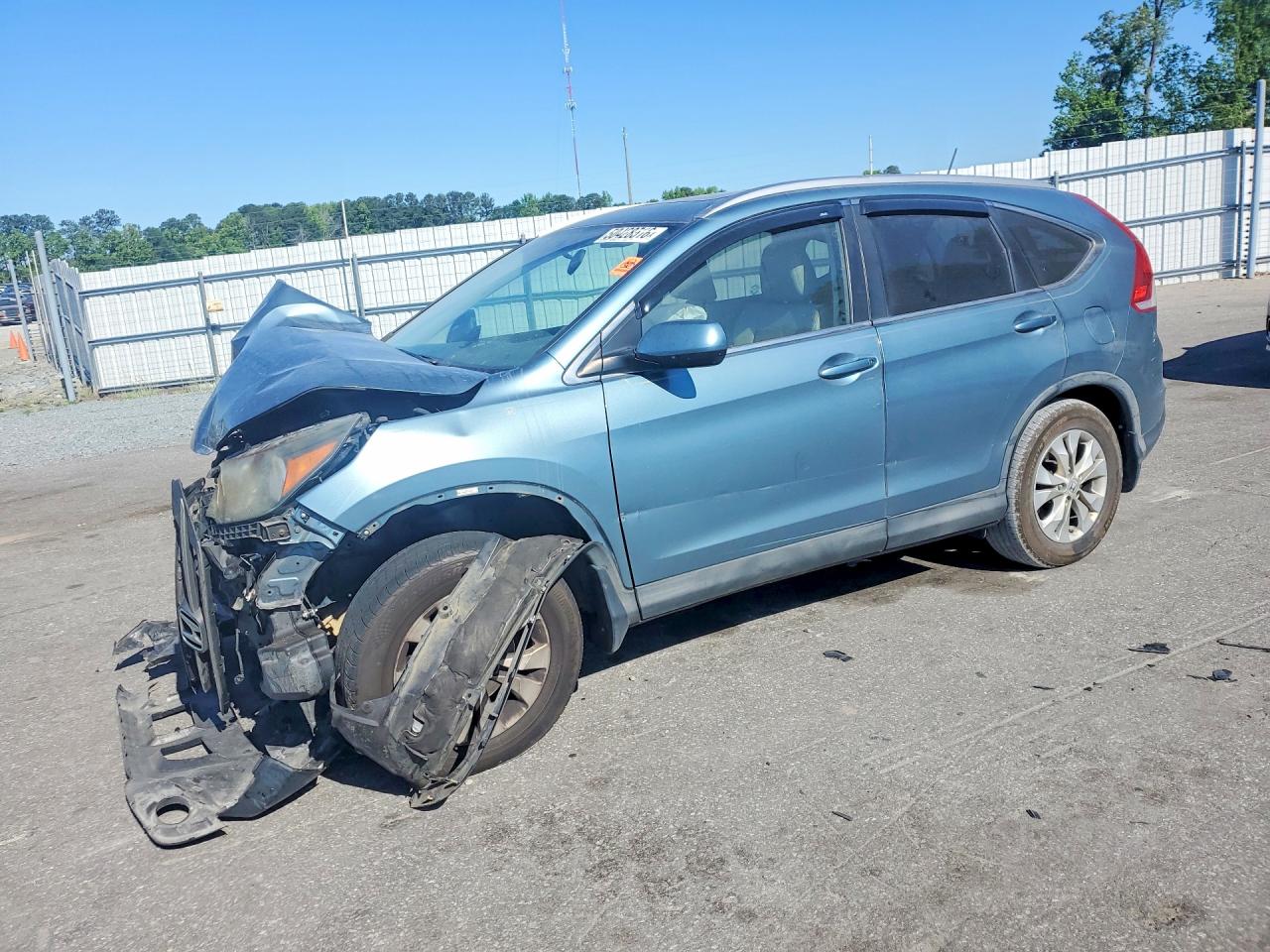 2013 Honda Cr-v Exl Blue vin: 5J6RM4H7XDL023093