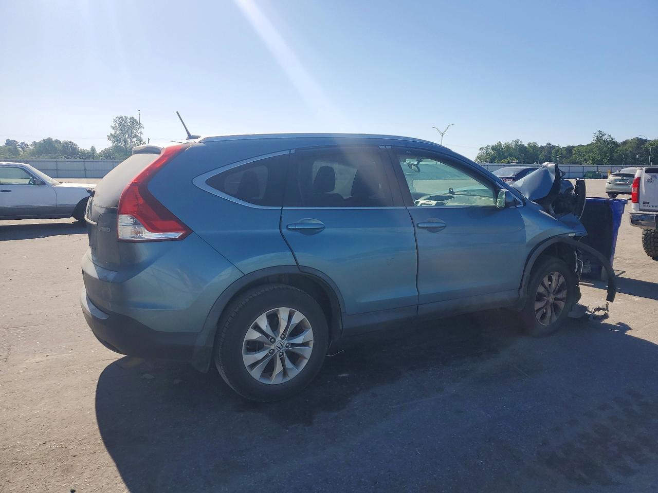 2013 Honda Cr-v Exl Blue vin: 5J6RM4H7XDL023093