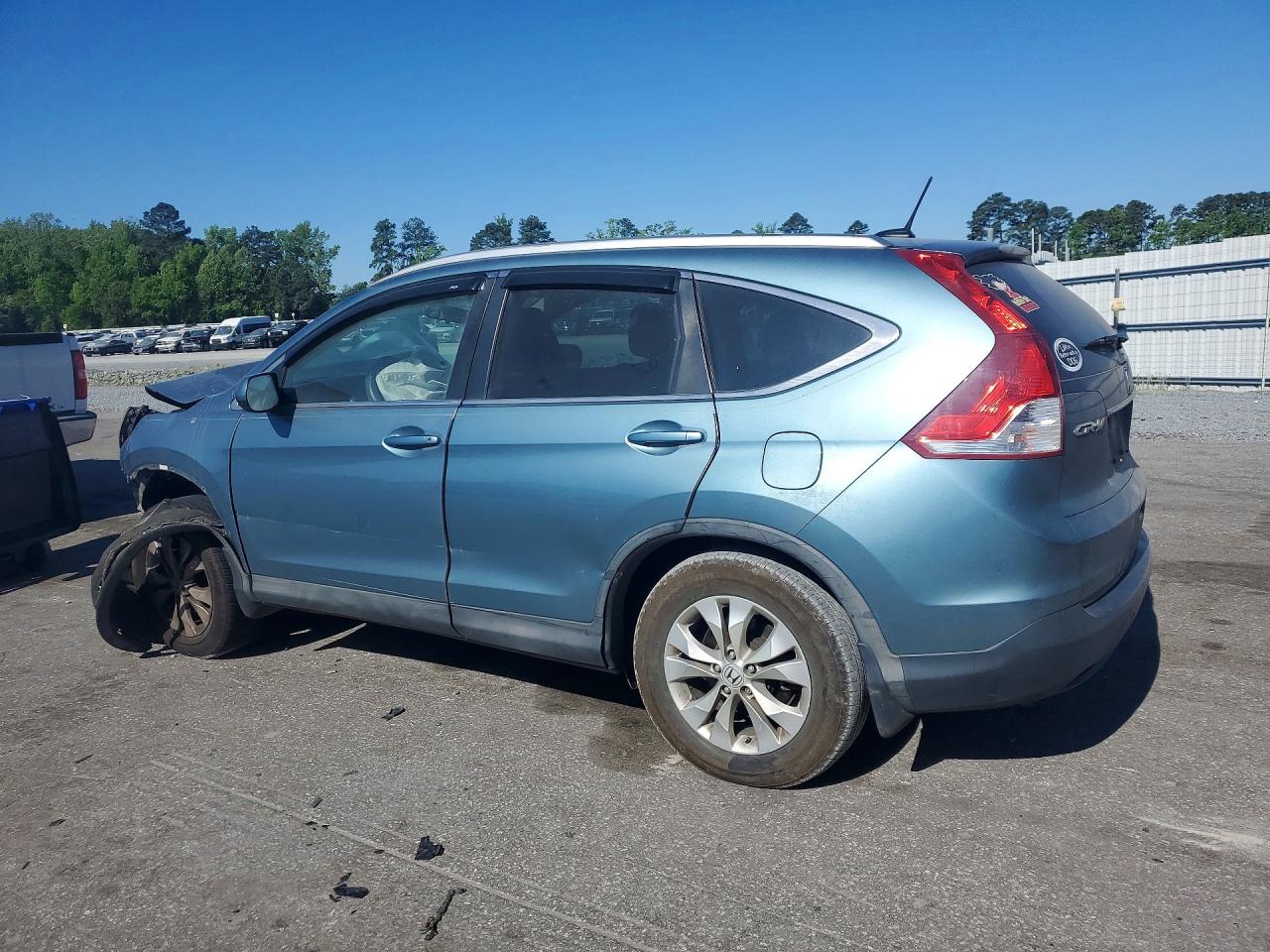 2013 Honda Cr-v Exl Blue vin: 5J6RM4H7XDL023093