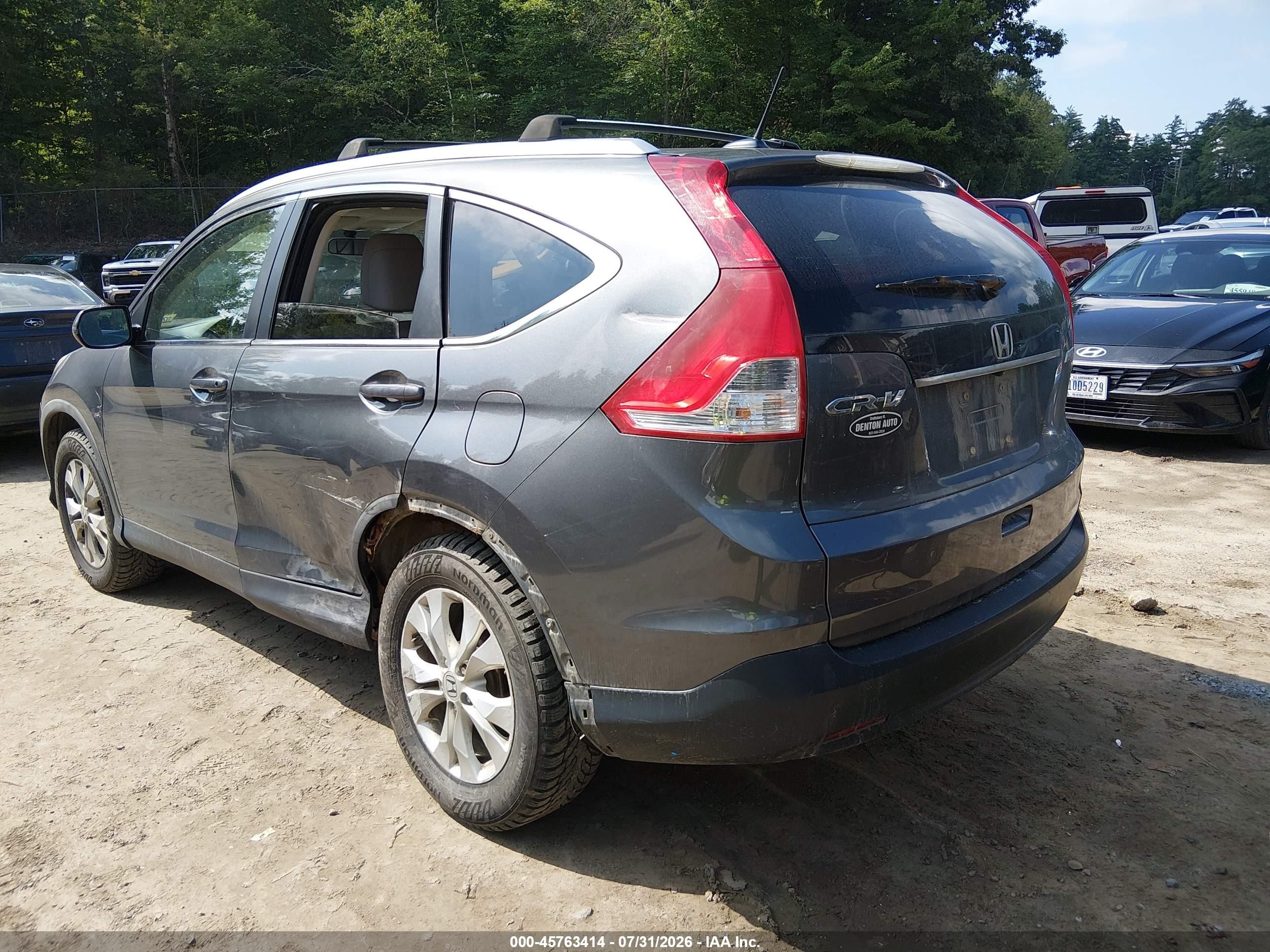 2013 Honda Cr-v Ex-l Teal vin: 5J6RM4H7XDL026754