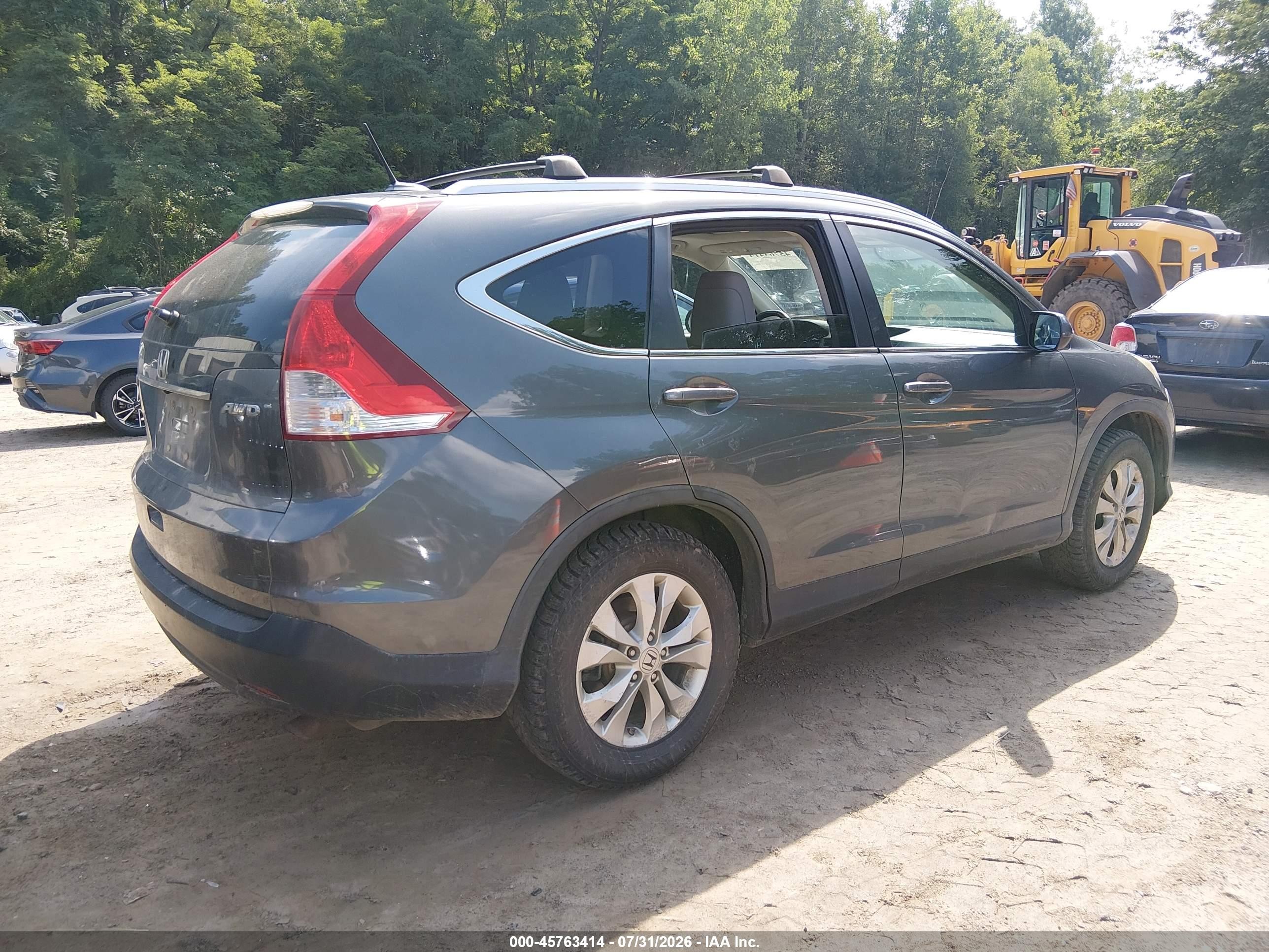 2013 Honda Cr-v Ex-l Teal vin: 5J6RM4H7XDL026754