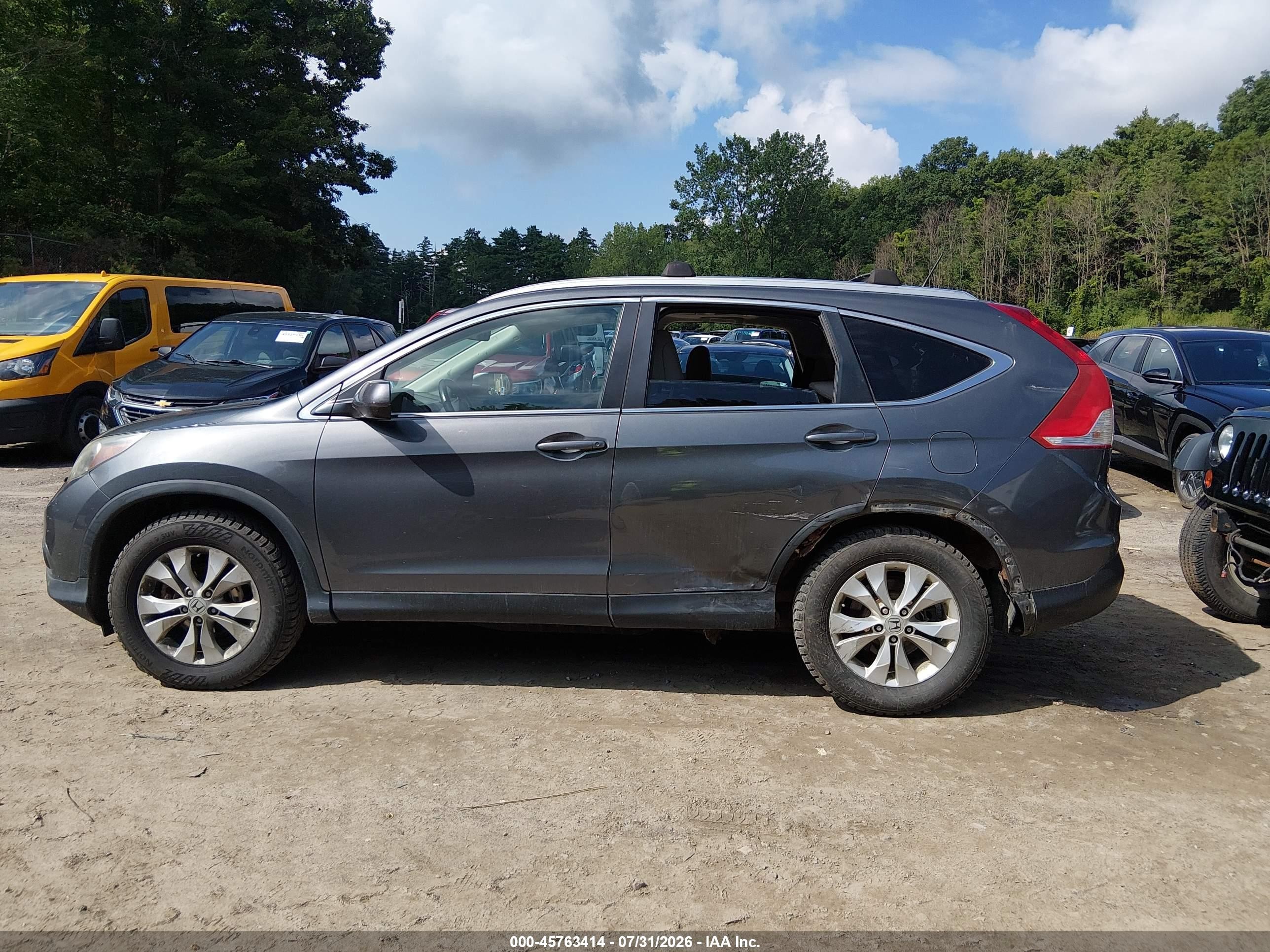2013 Honda Cr-v Ex-l Teal vin: 5J6RM4H7XDL026754