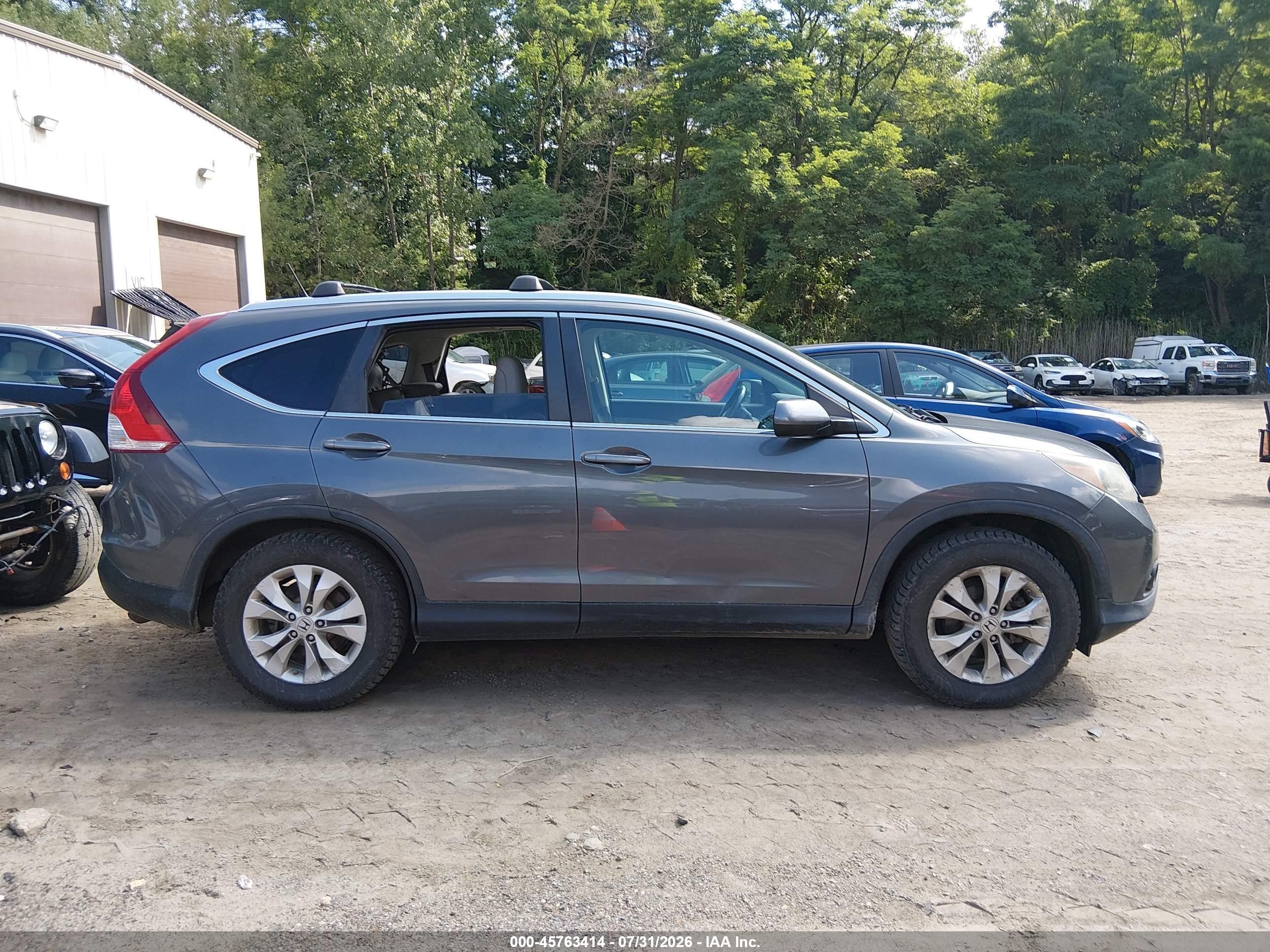 2013 Honda Cr-v Ex-l Teal vin: 5J6RM4H7XDL026754
