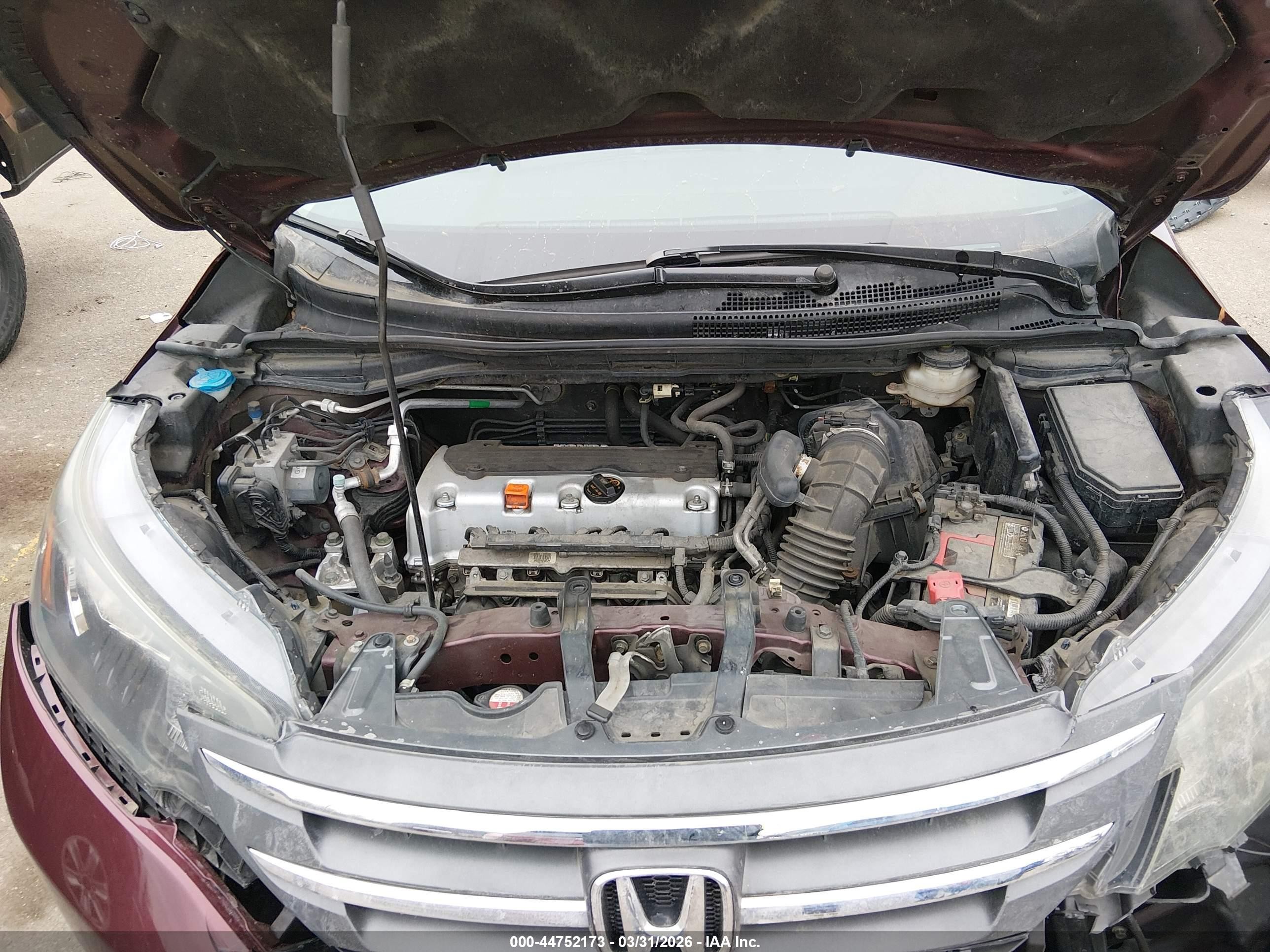 2013 Honda Cr-v Ex-l Burgundy vin: 5J6RM4H7XDL039780
