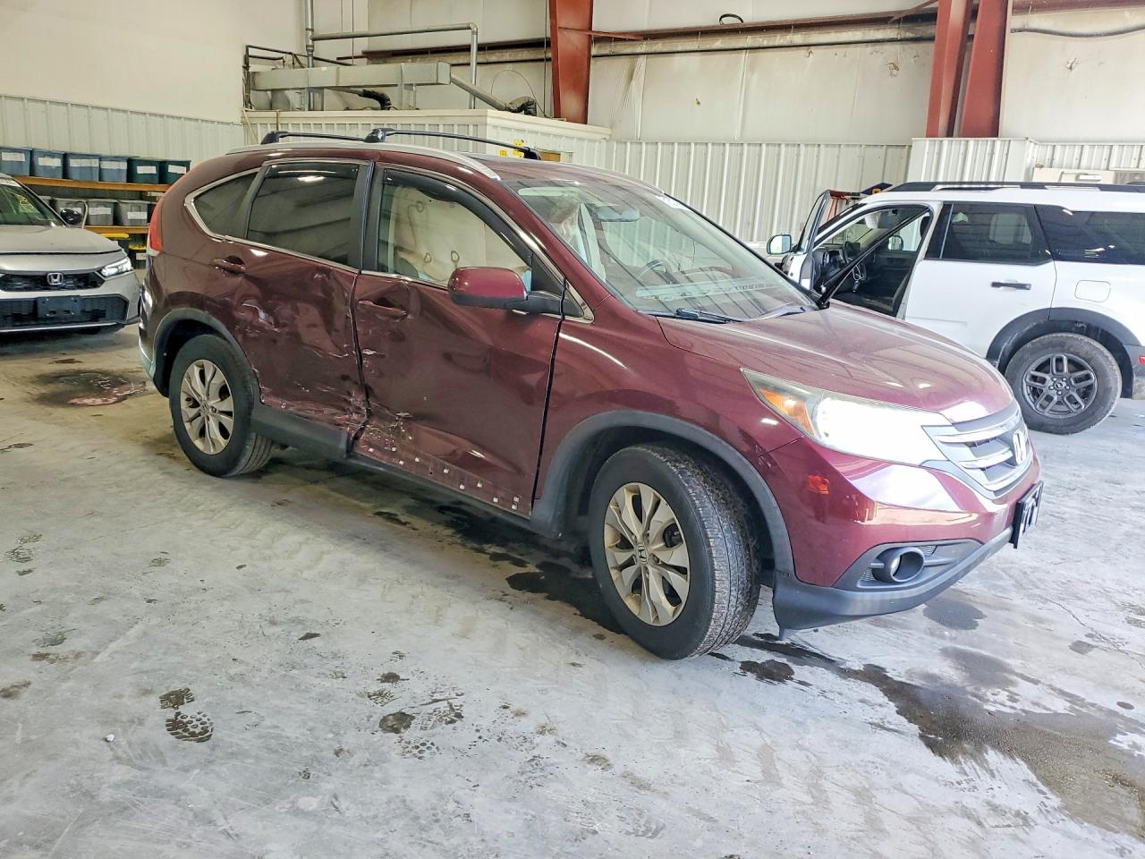 2013 Honda Cr-v Exl Burgundy vin: 5J6RM4H7XDL040802