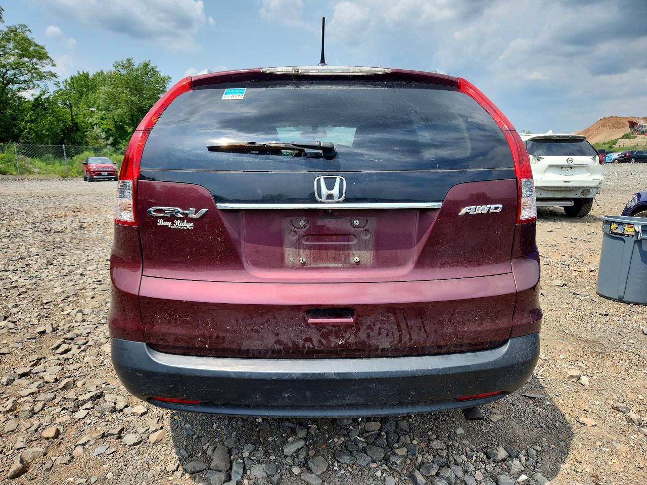 2013 Honda Cr-v Exl Бордовый vin: 5J6RM4H7XDL044266