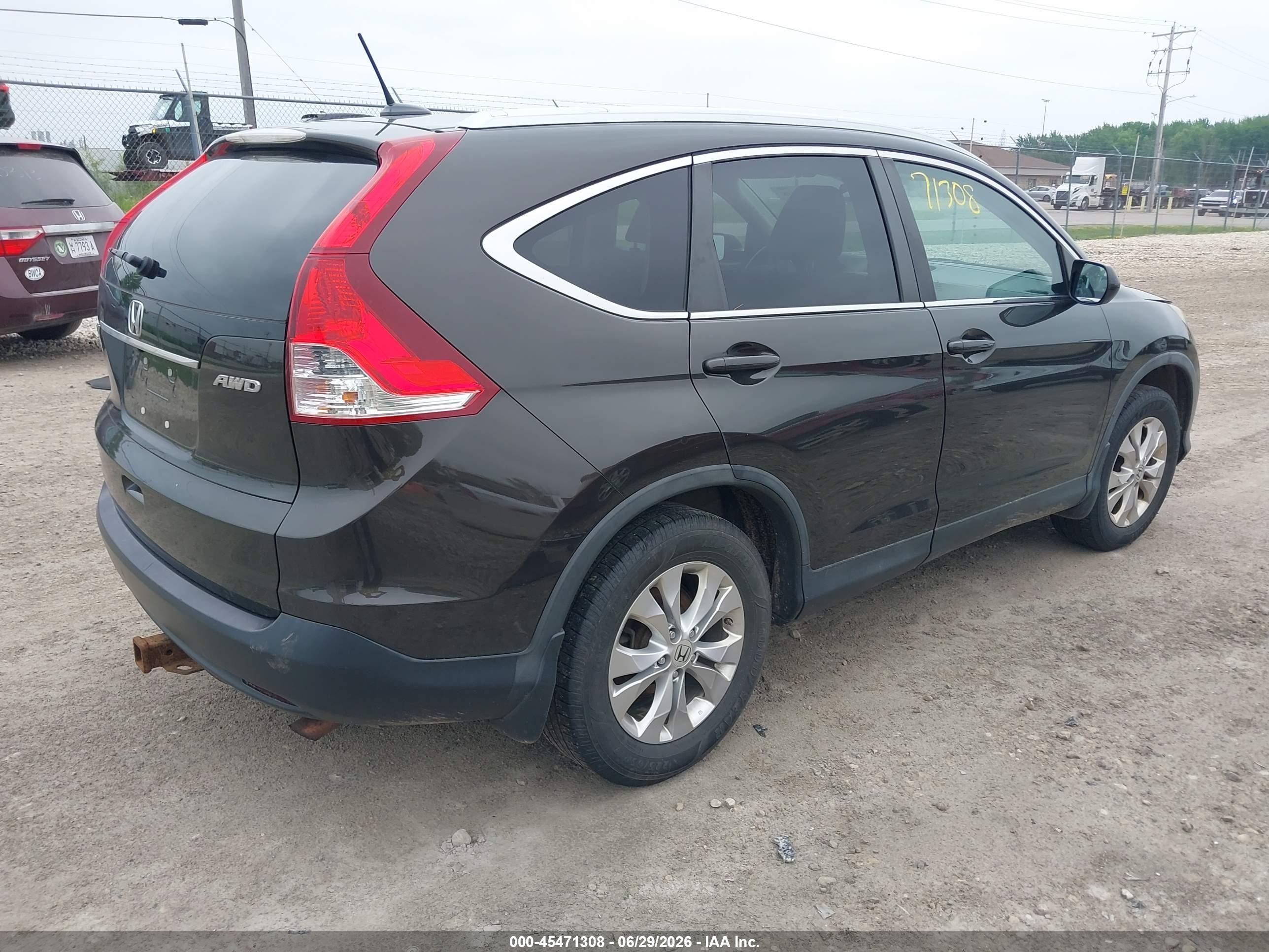 2013 Honda Cr-v Ex-l Brown vin: 5J6RM4H7XDL044705