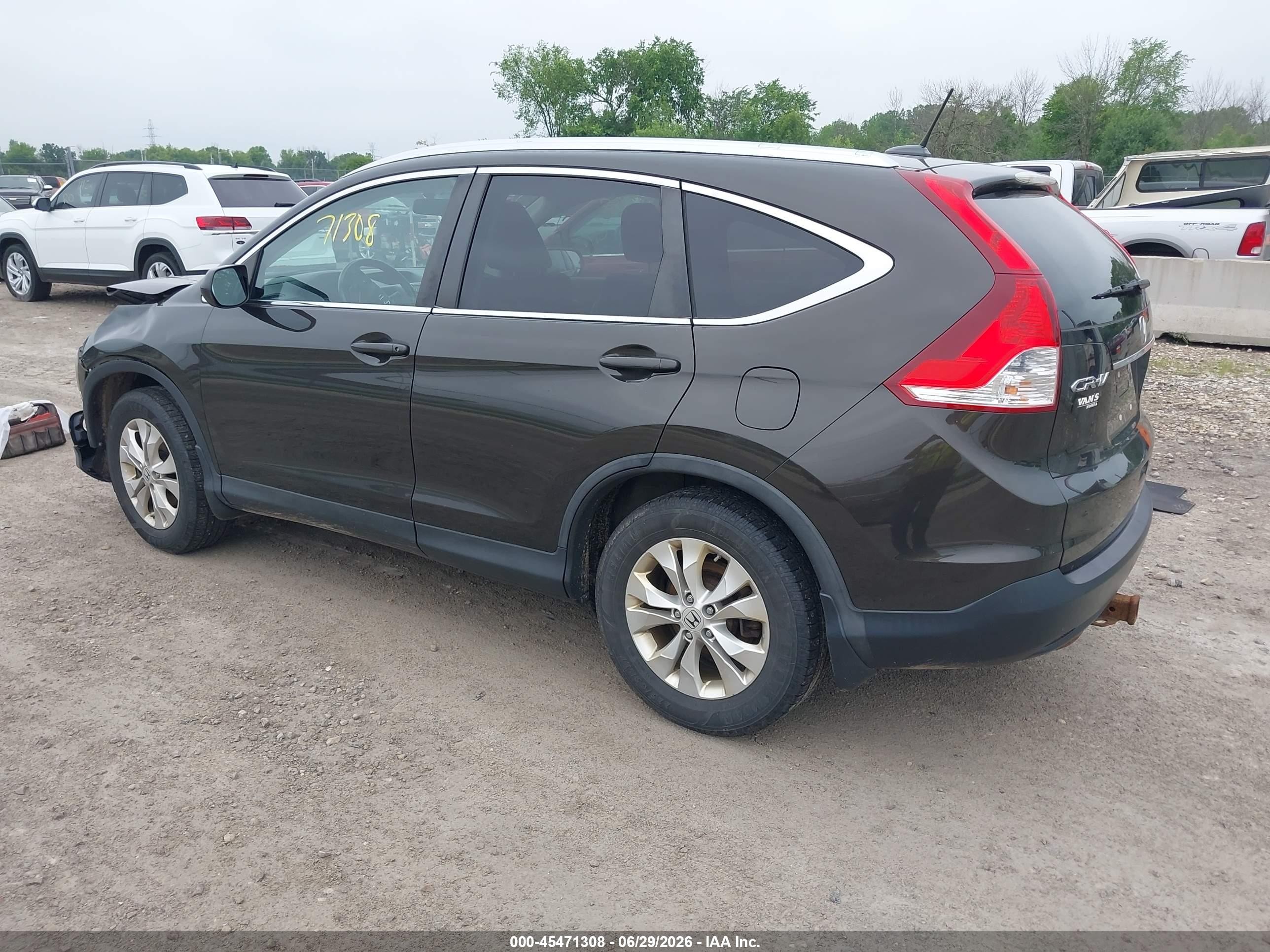 2013 Honda Cr-v Ex-l Brown vin: 5J6RM4H7XDL044705