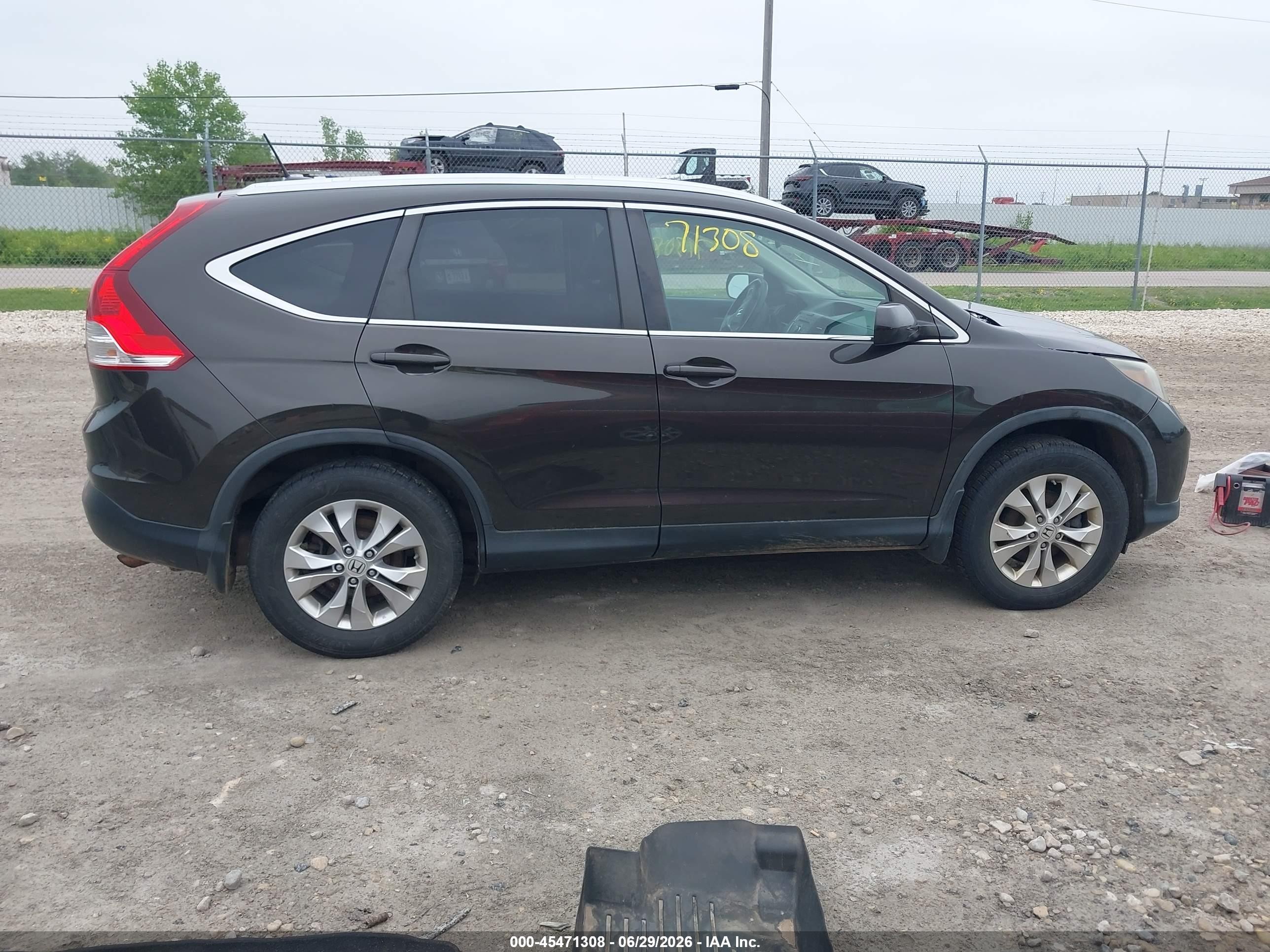 2013 Honda Cr-v Ex-l Brown vin: 5J6RM4H7XDL044705