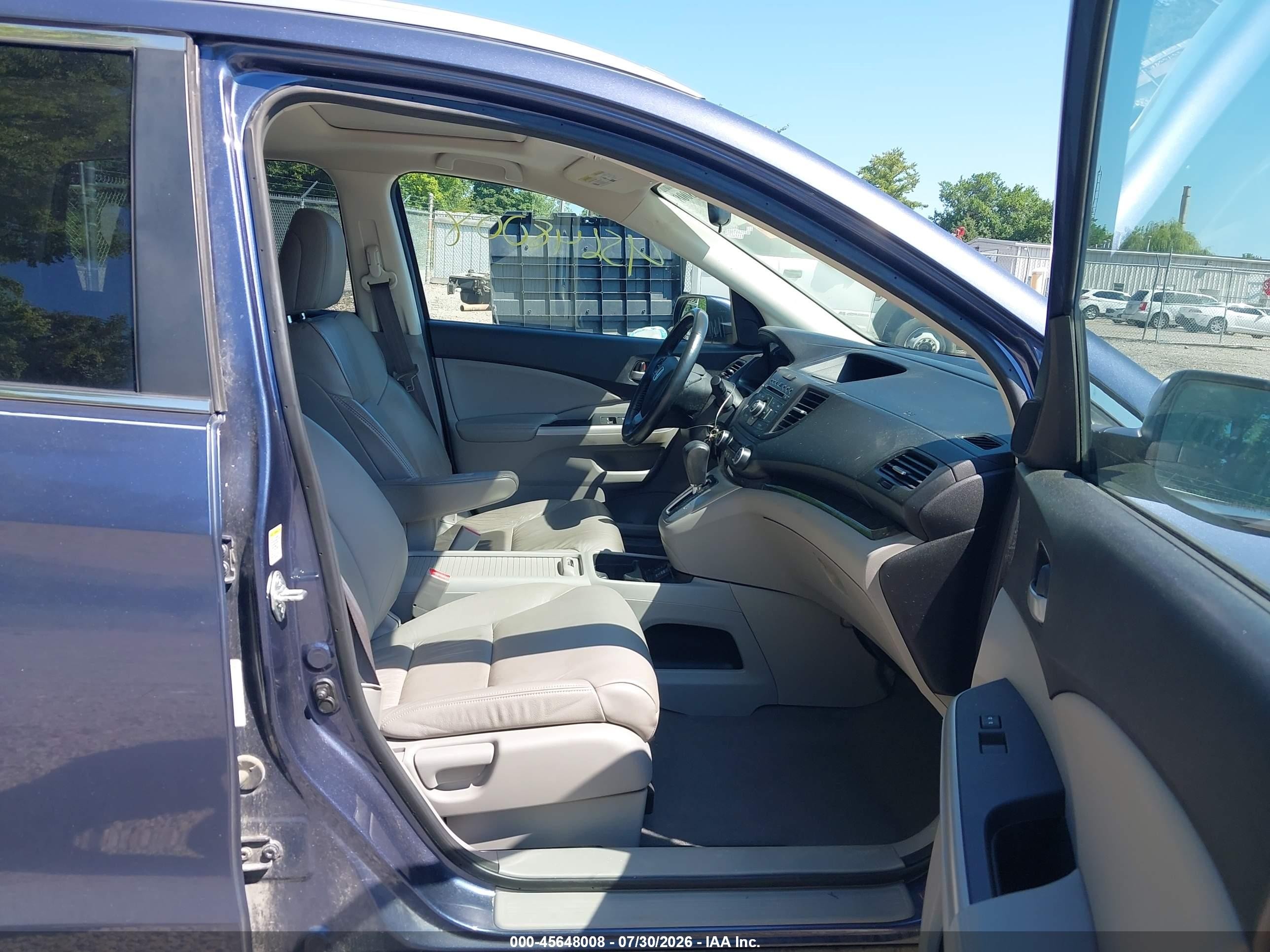 2013 Honda Cr-v Ex-l Blue vin: 5J6RM4H7XDL063609