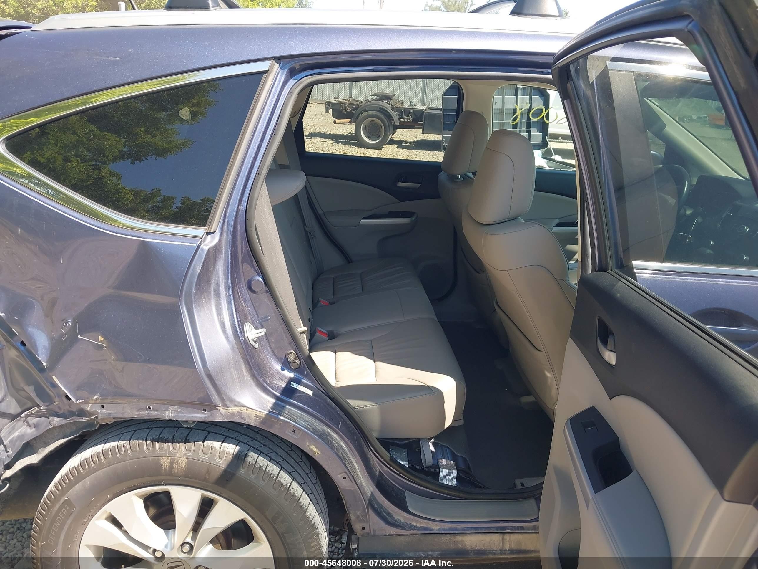 2013 Honda Cr-v Ex-l Blue vin: 5J6RM4H7XDL063609