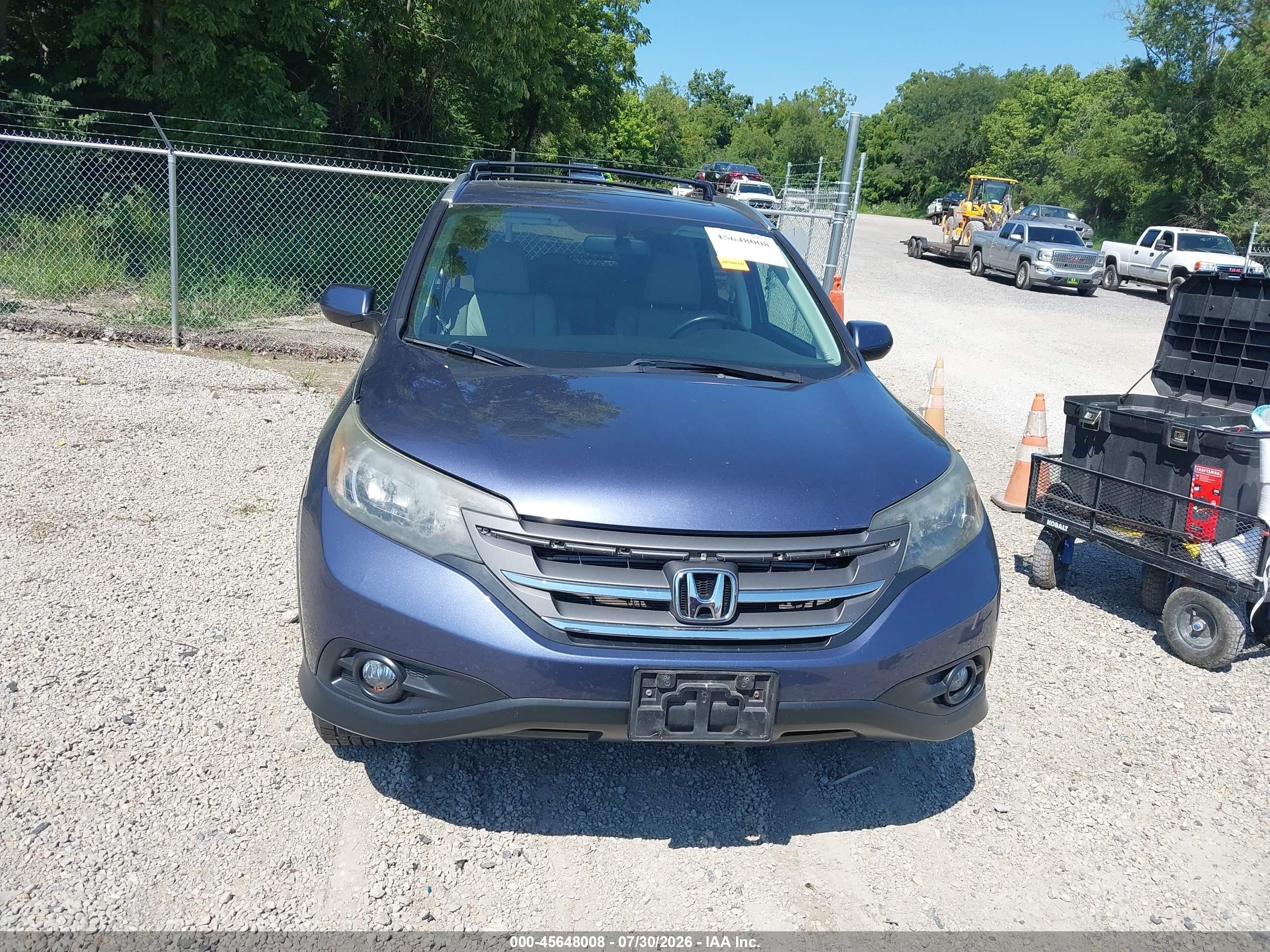2013 Honda Cr-v Ex-l Blue vin: 5J6RM4H7XDL063609