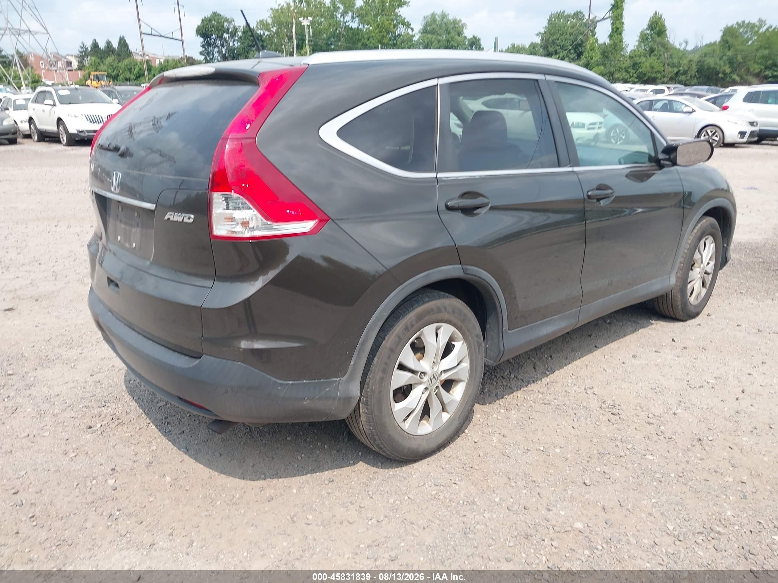 2013 Honda Cr-v Ex-l Черный vin: 5J6RM4H7XDL067417