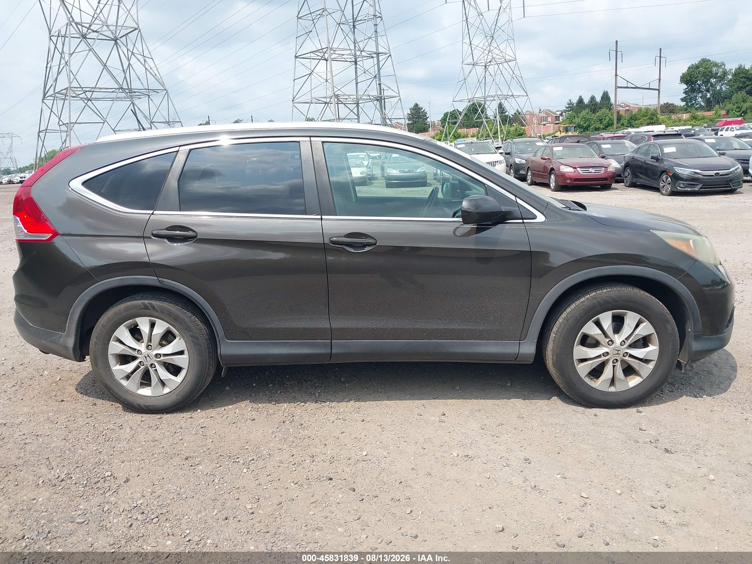 2013 Honda Cr-v Ex-l Черный vin: 5J6RM4H7XDL067417