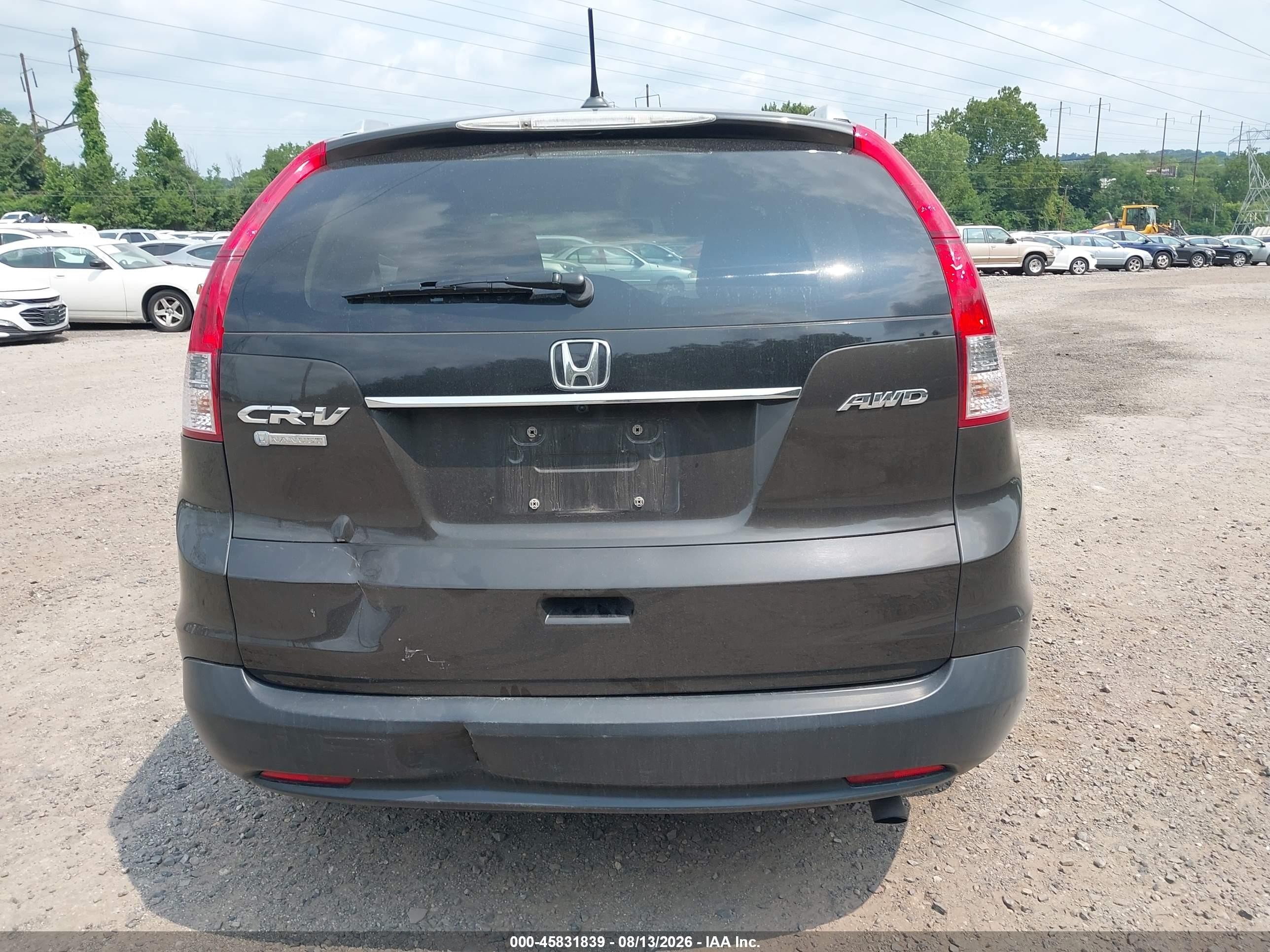 2013 Honda Cr-v Ex-l Черный vin: 5J6RM4H7XDL067417