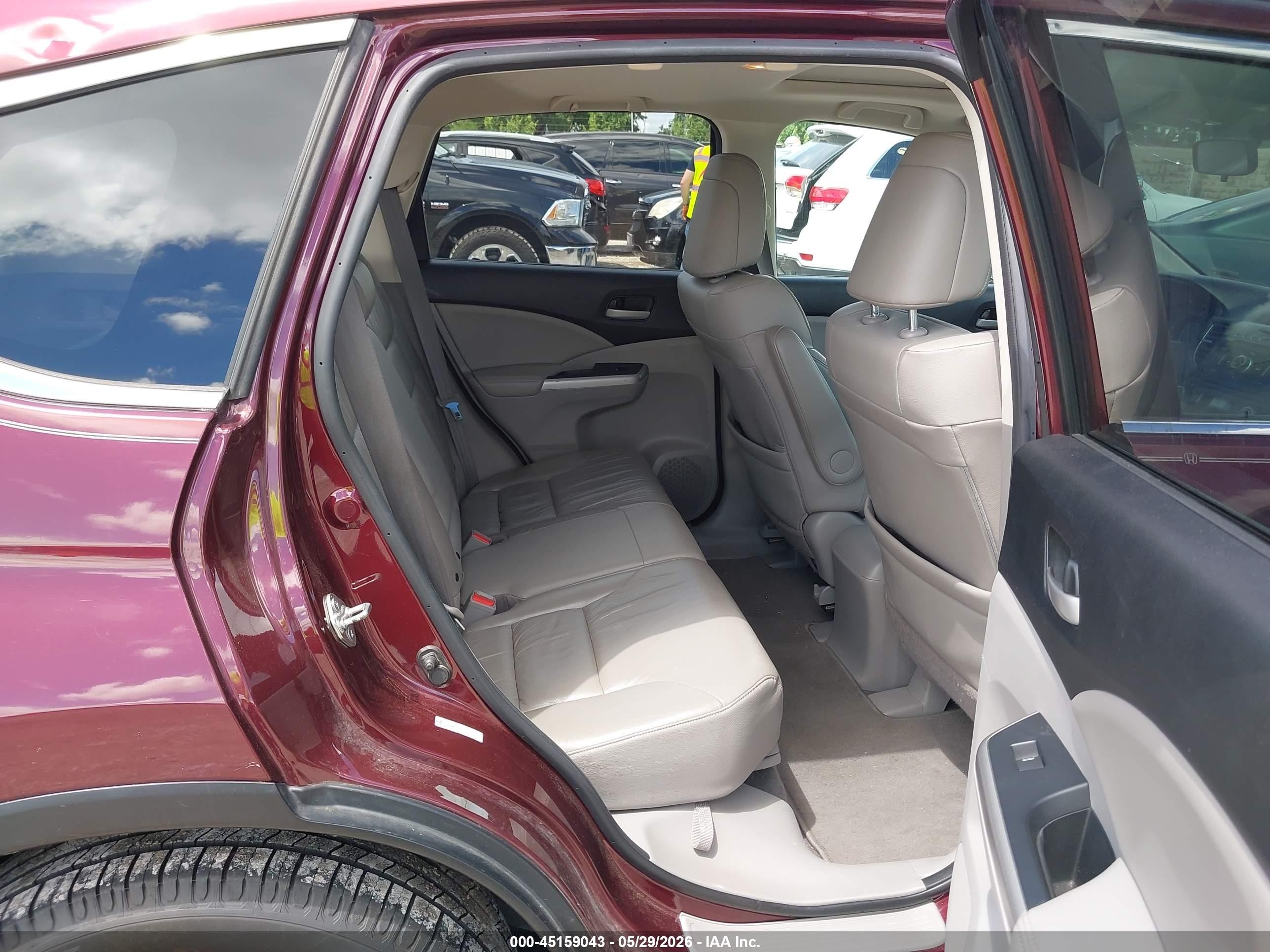 2013 Honda Cr-v Ex-l Maroon vin: 5J6RM4H7XDL067949