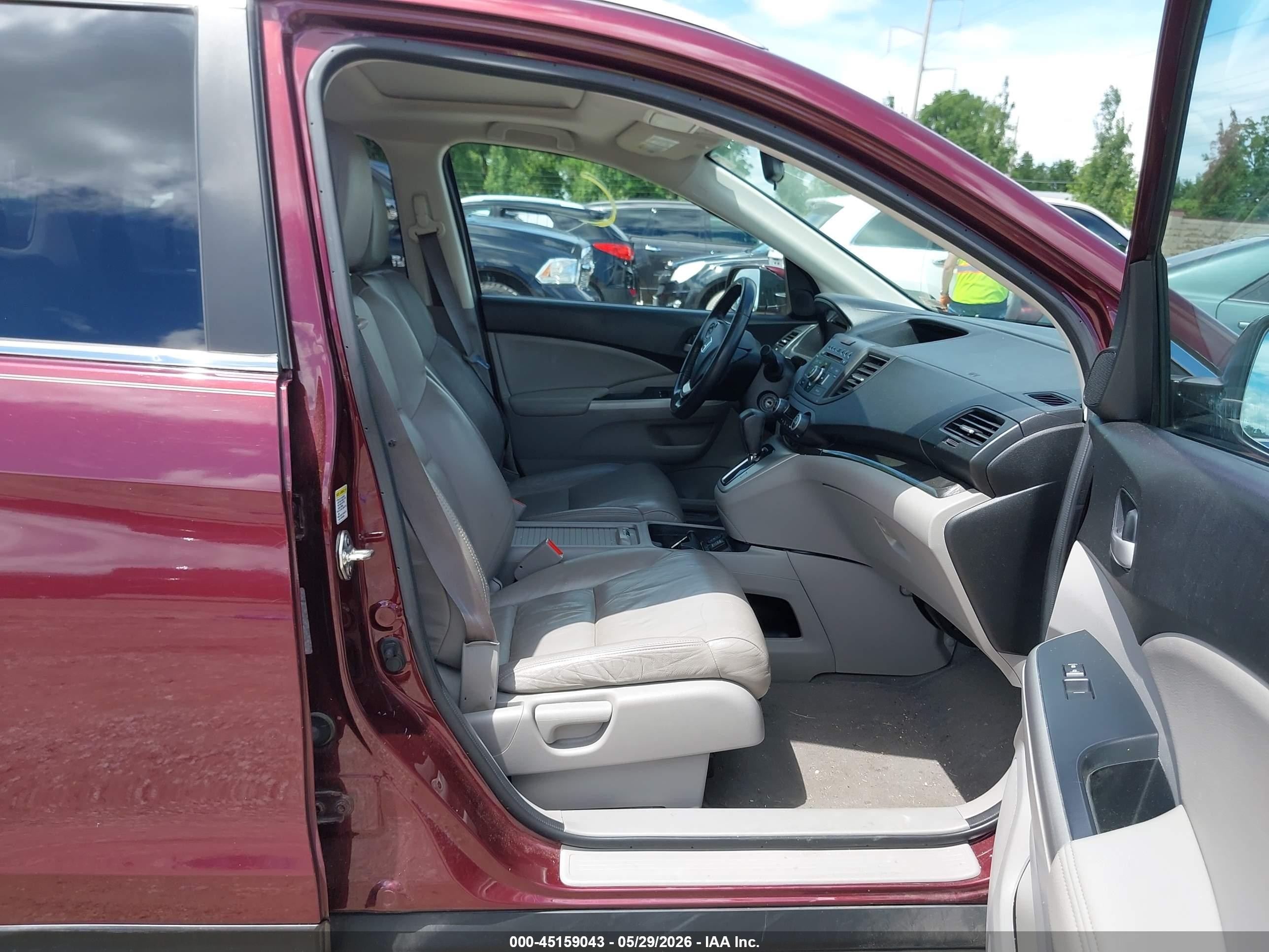 2013 Honda Cr-v Ex-l Maroon vin: 5J6RM4H7XDL067949