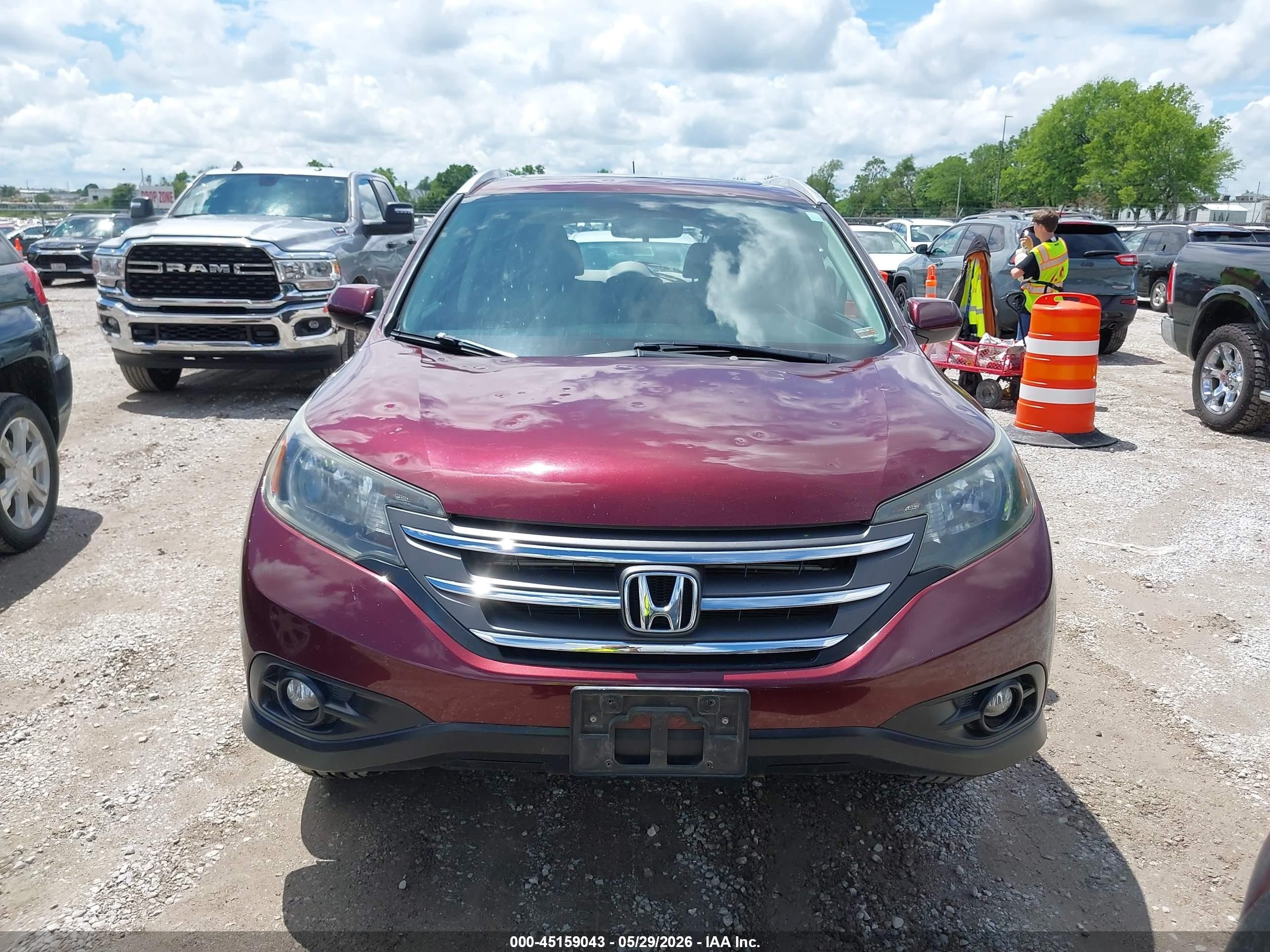 2013 Honda Cr-v Ex-l Maroon vin: 5J6RM4H7XDL067949