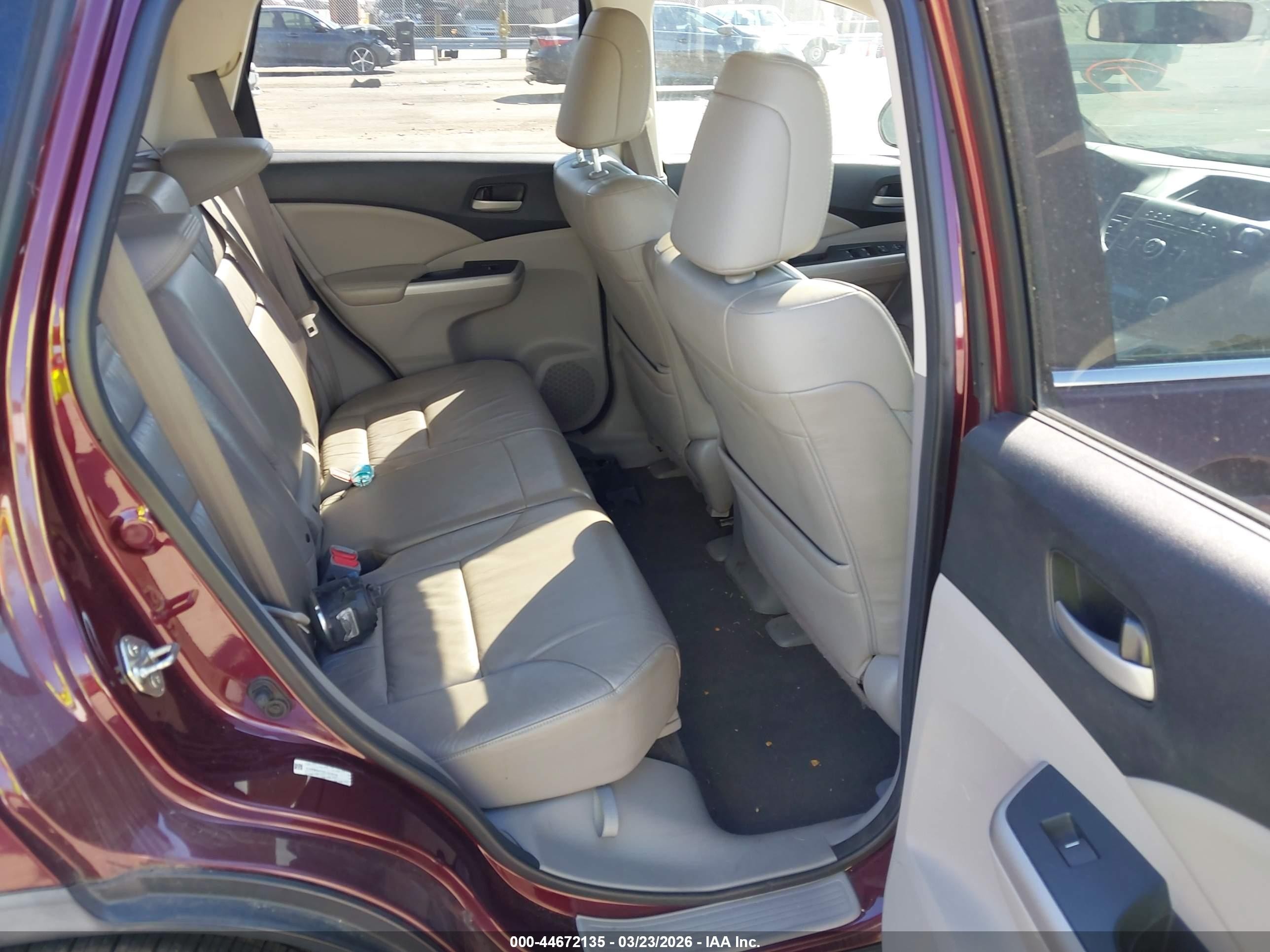 2014 Honda Cr-v Ex-l Burgundy vin: 5J6RM4H7XEL024312
