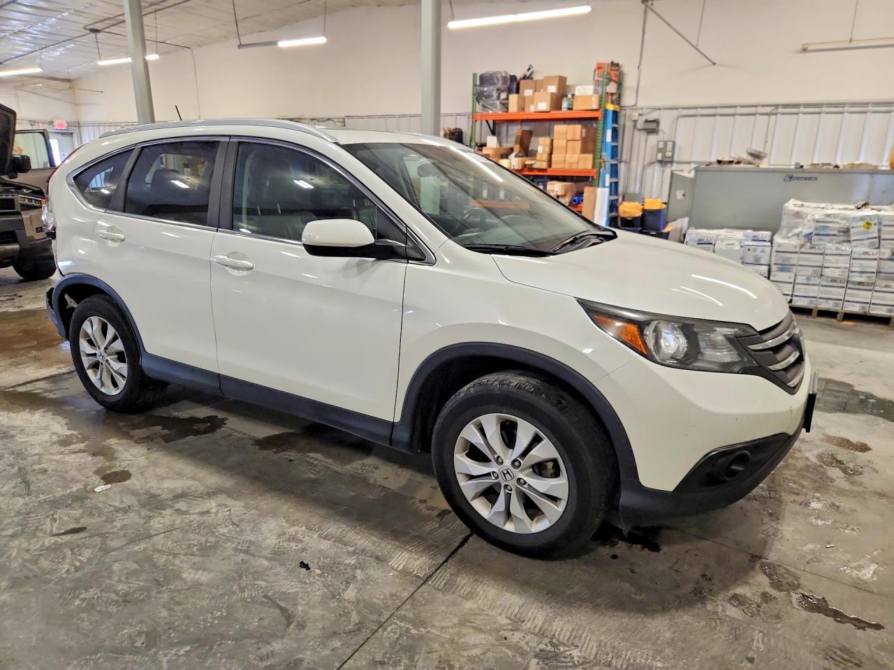 2014 Honda Cr-v Exl White vin: 5J6RM4H7XEL065801