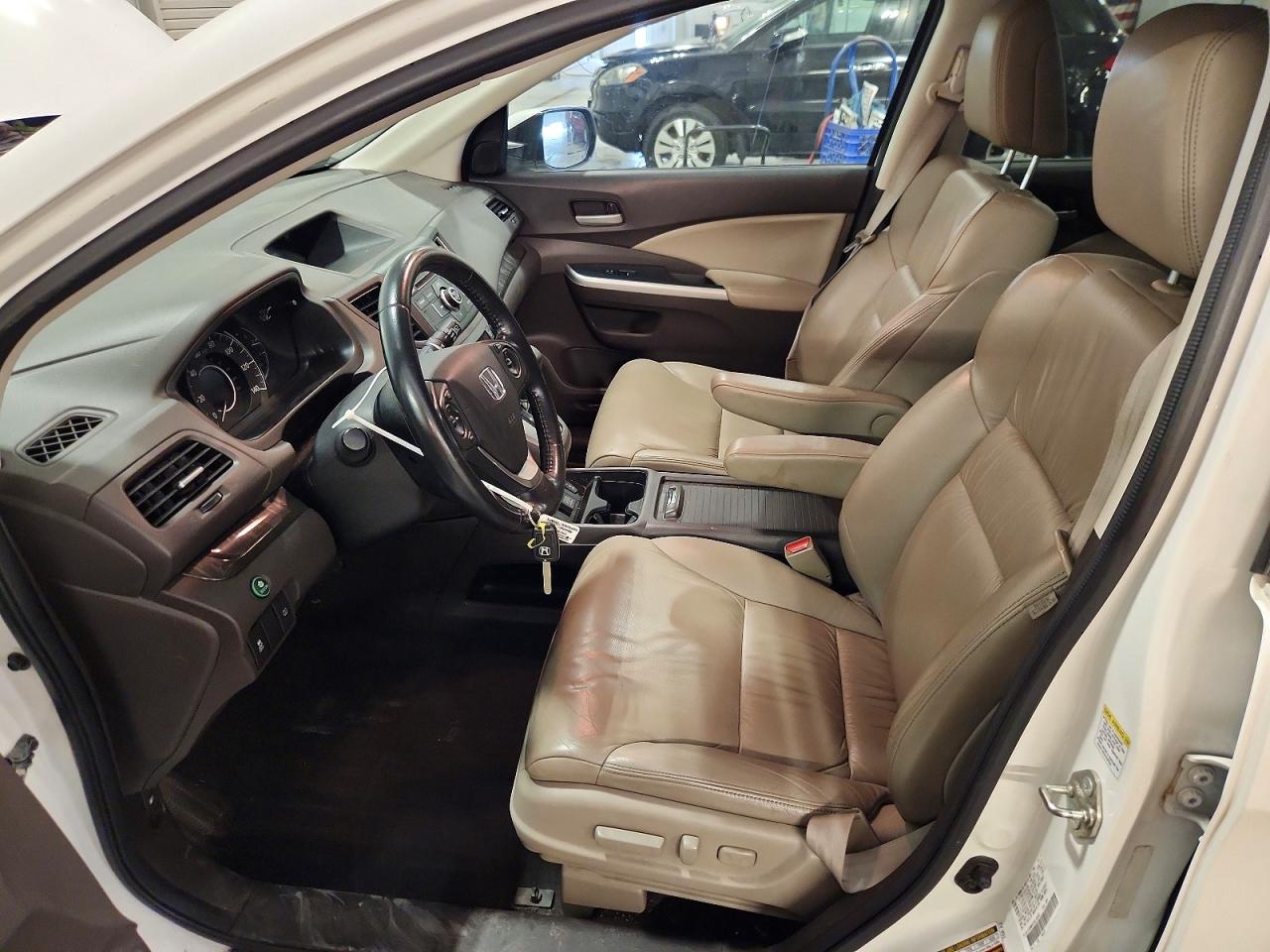 2014 Honda Cr-v Exl White vin: 5J6RM4H7XEL065801