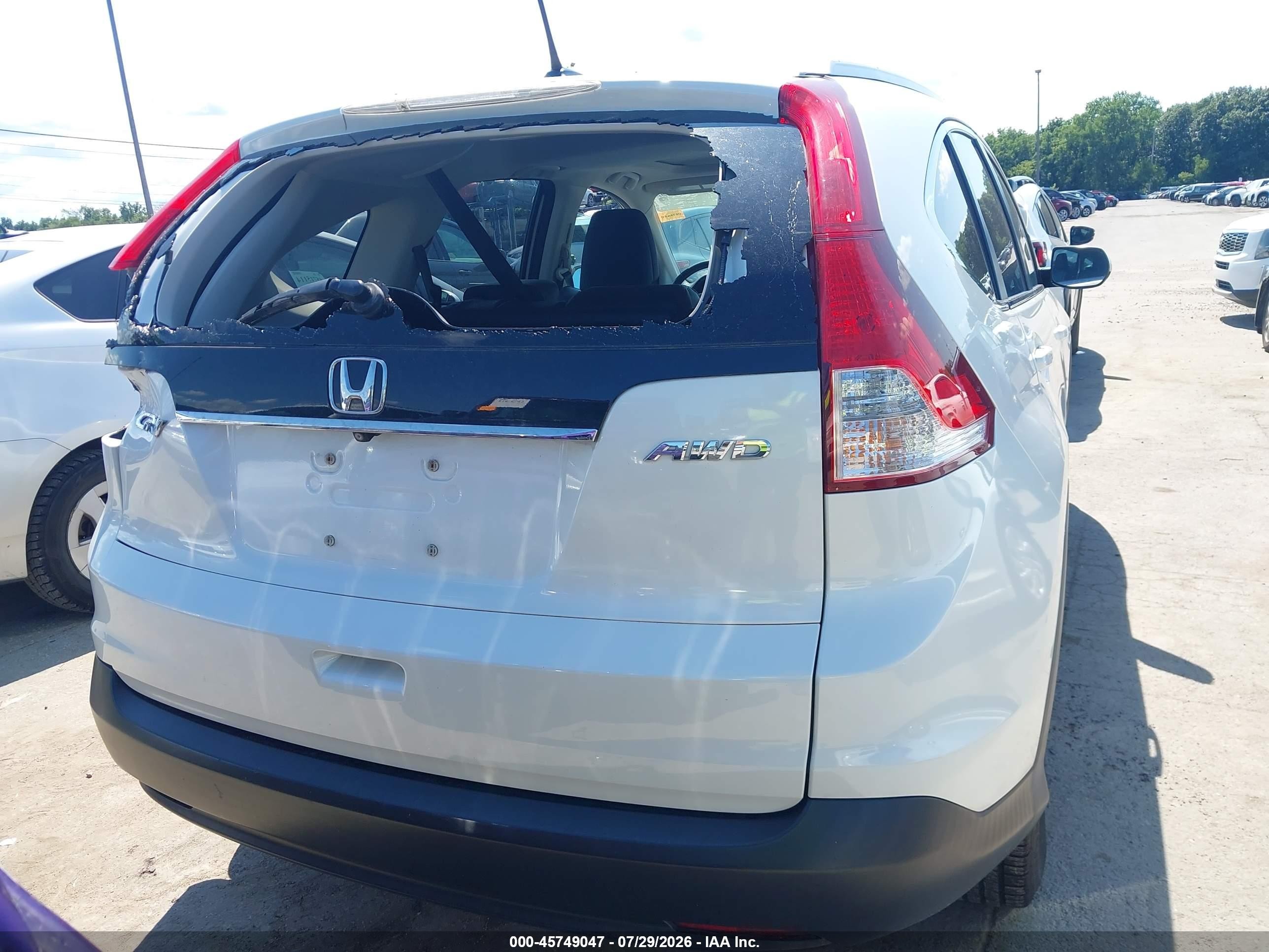 2014 Honda Cr-v Ex-l White vin: 5J6RM4H7XEL066429