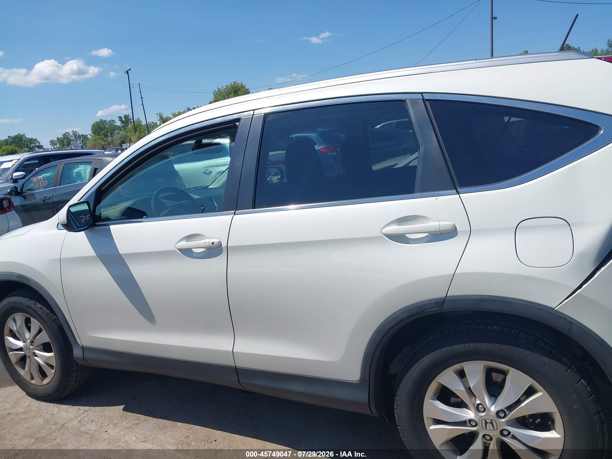 2014 Honda Cr-v Ex-l White vin: 5J6RM4H7XEL066429