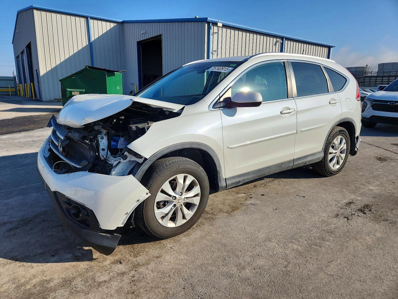 2014 Honda Cr-v Exl White vin: 5J6RM4H7XEL085658