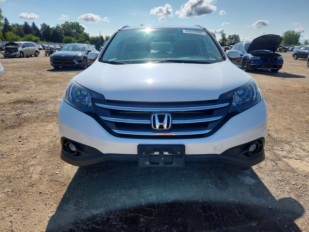 2014 Honda Cr-v Exl White vin: 5J6RM4H7XEL091640