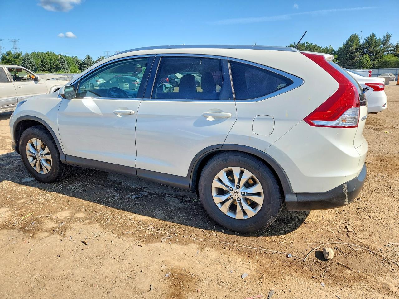 2014 Honda Cr-v Exl White vin: 5J6RM4H7XEL091640
