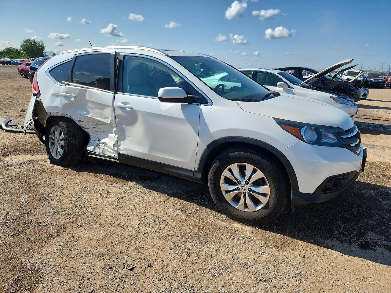 2014 Honda Cr-v Exl White vin: 5J6RM4H7XEL091640