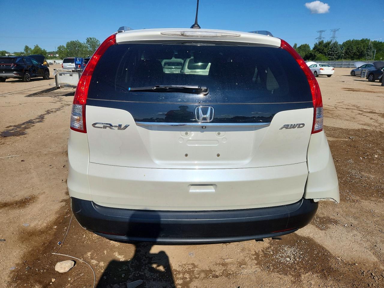 2014 Honda Cr-v Exl White vin: 5J6RM4H7XEL091640