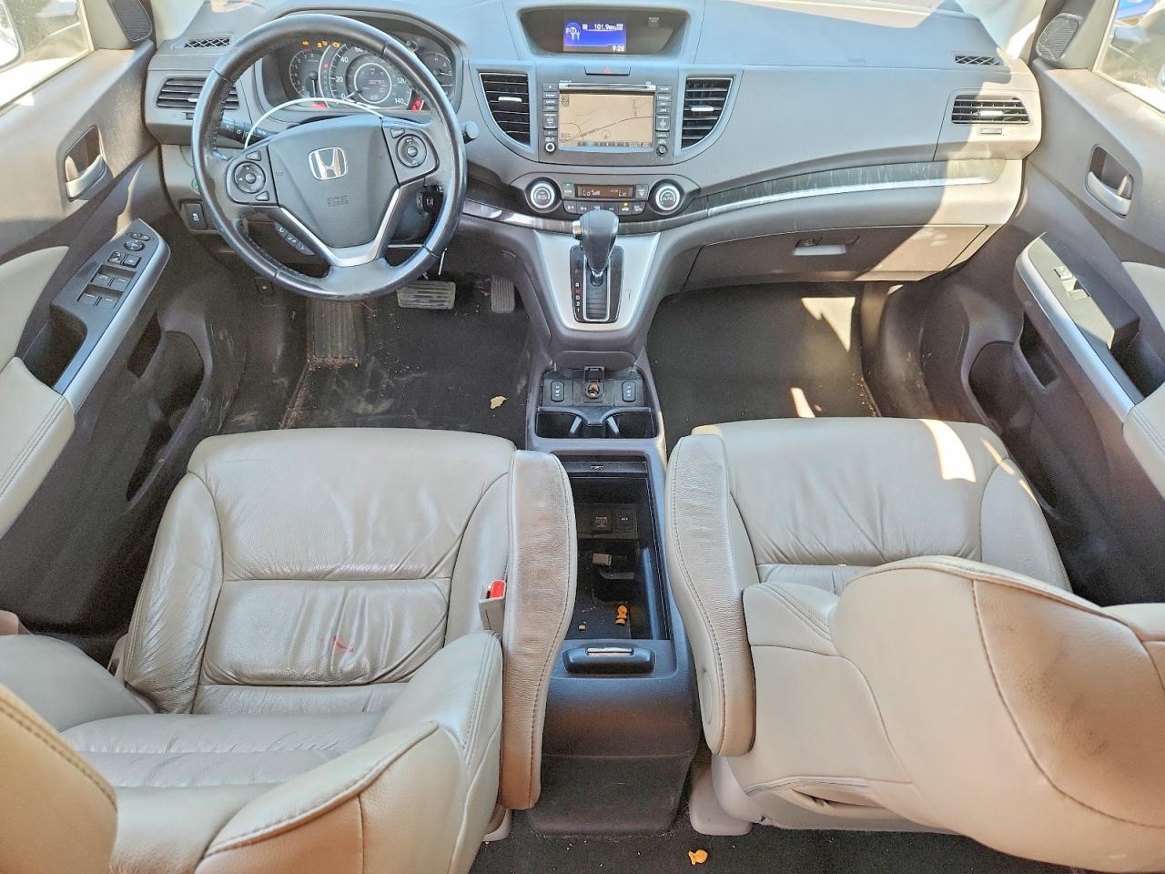 2014 Honda Cr-v Exl White vin: 5J6RM4H7XEL091640