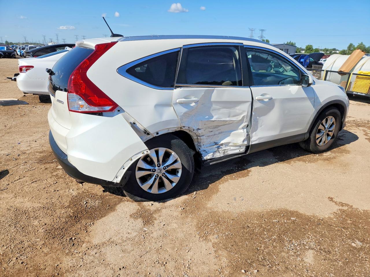 2014 Honda Cr-v Exl White vin: 5J6RM4H7XEL091640