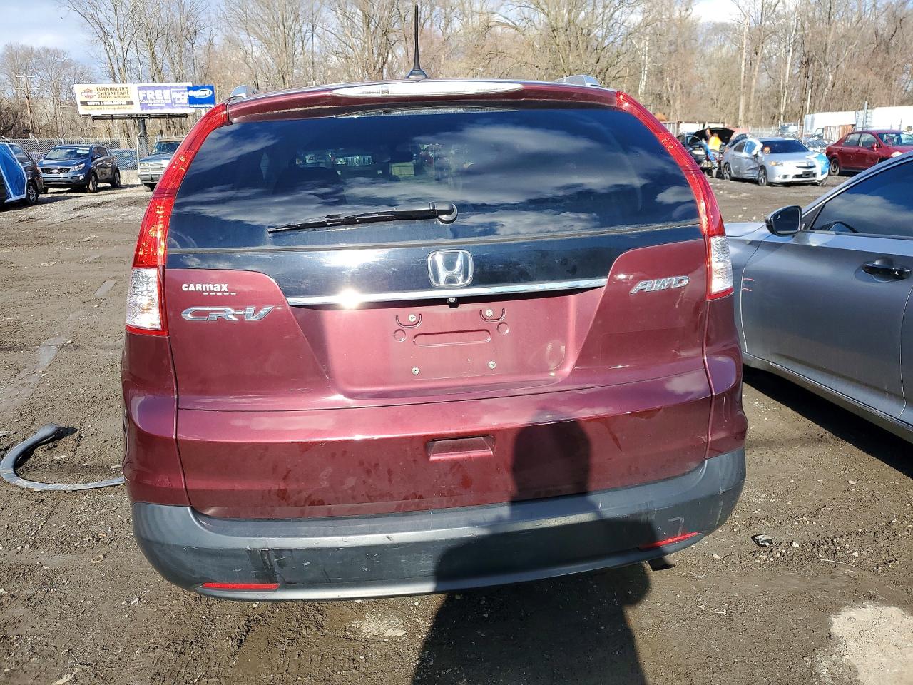 2014 Honda Cr-v Exl Burgundy vin: 5J6RM4H7XEL091847
