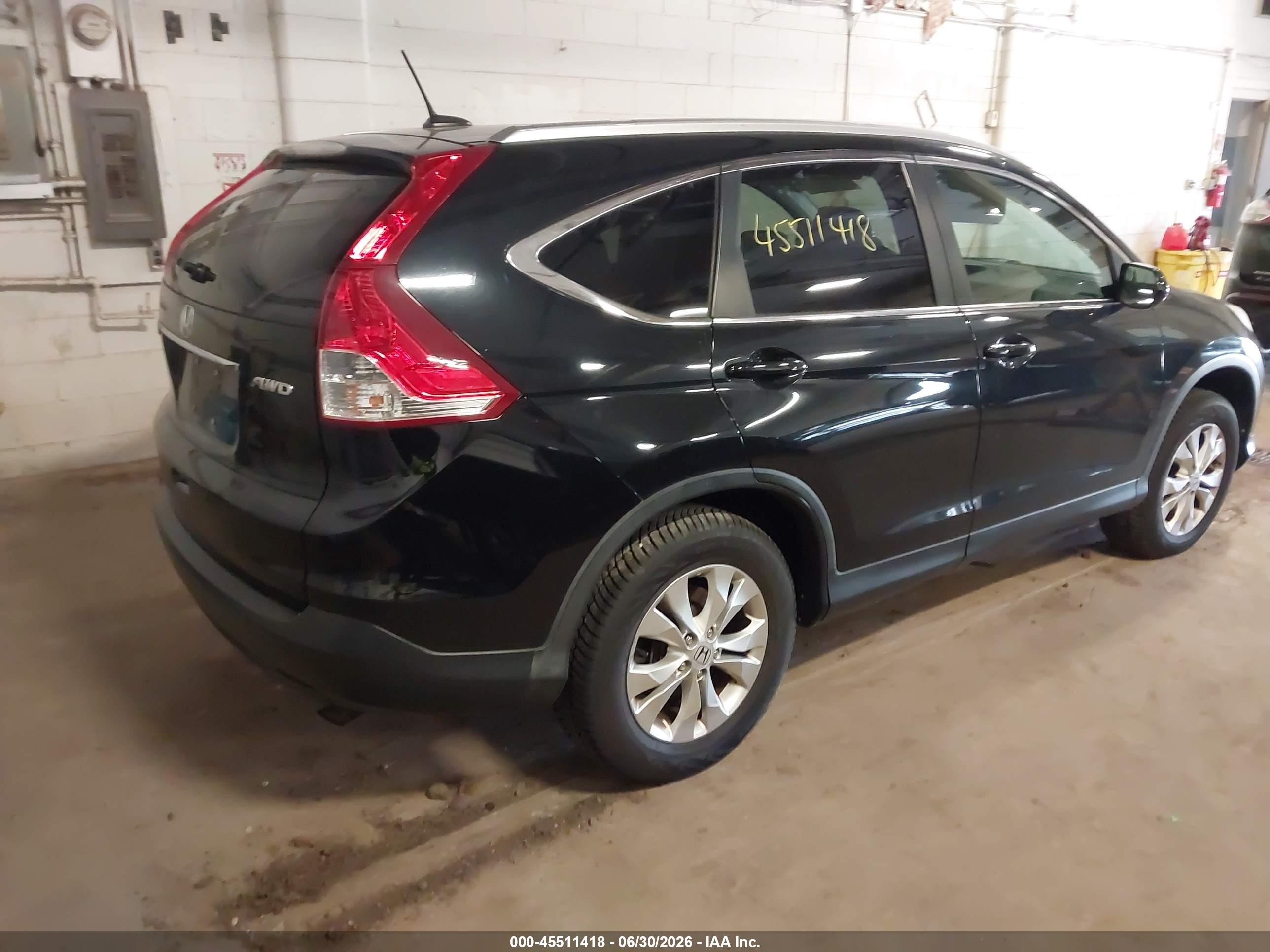 2014 Honda Cr-v Ex-l Черный vin: 5J6RM4H7XEL106413