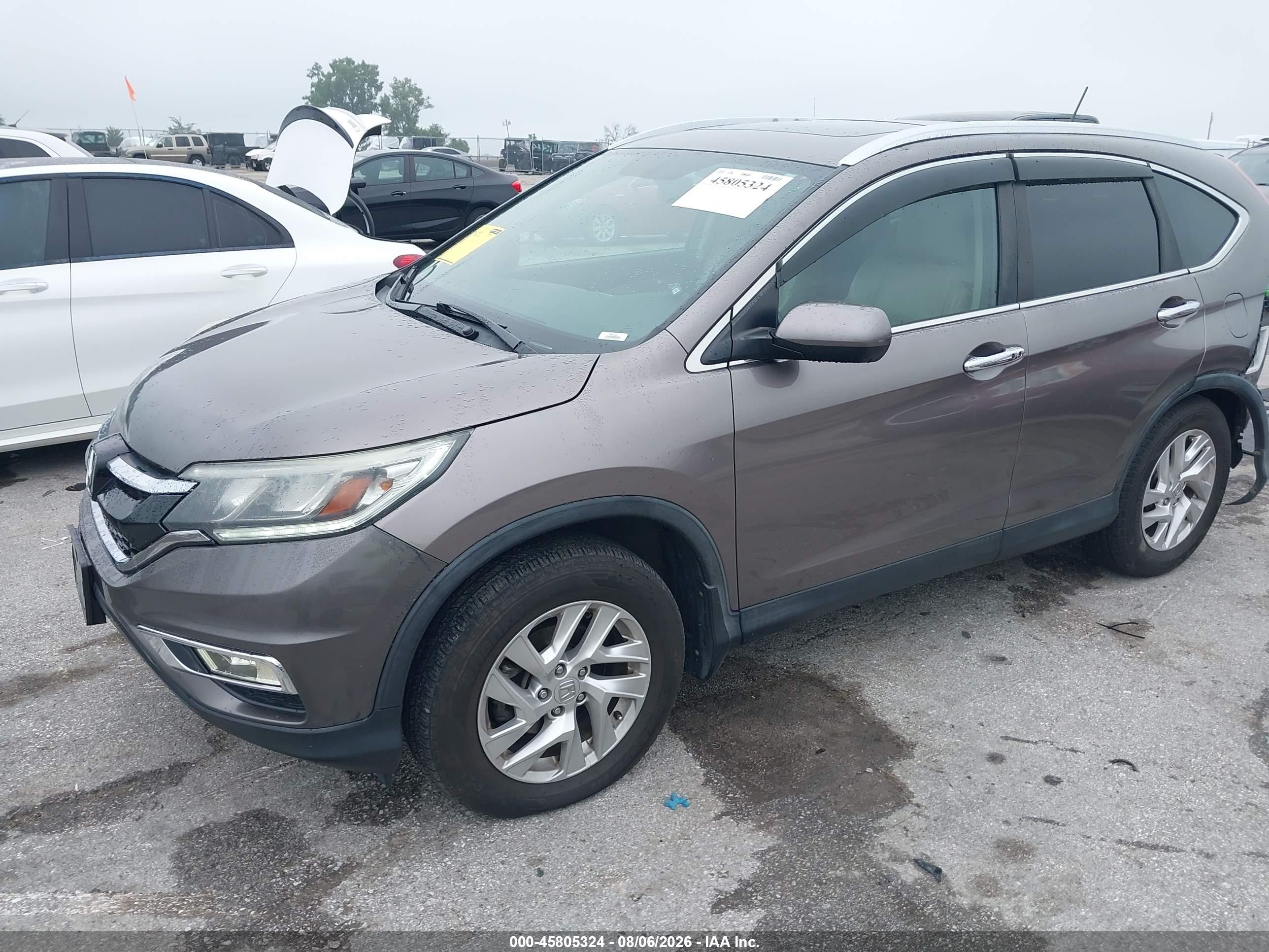 2015 Honda Cr-v Ex-l Brown vin: 5J6RM4H7XFL010914