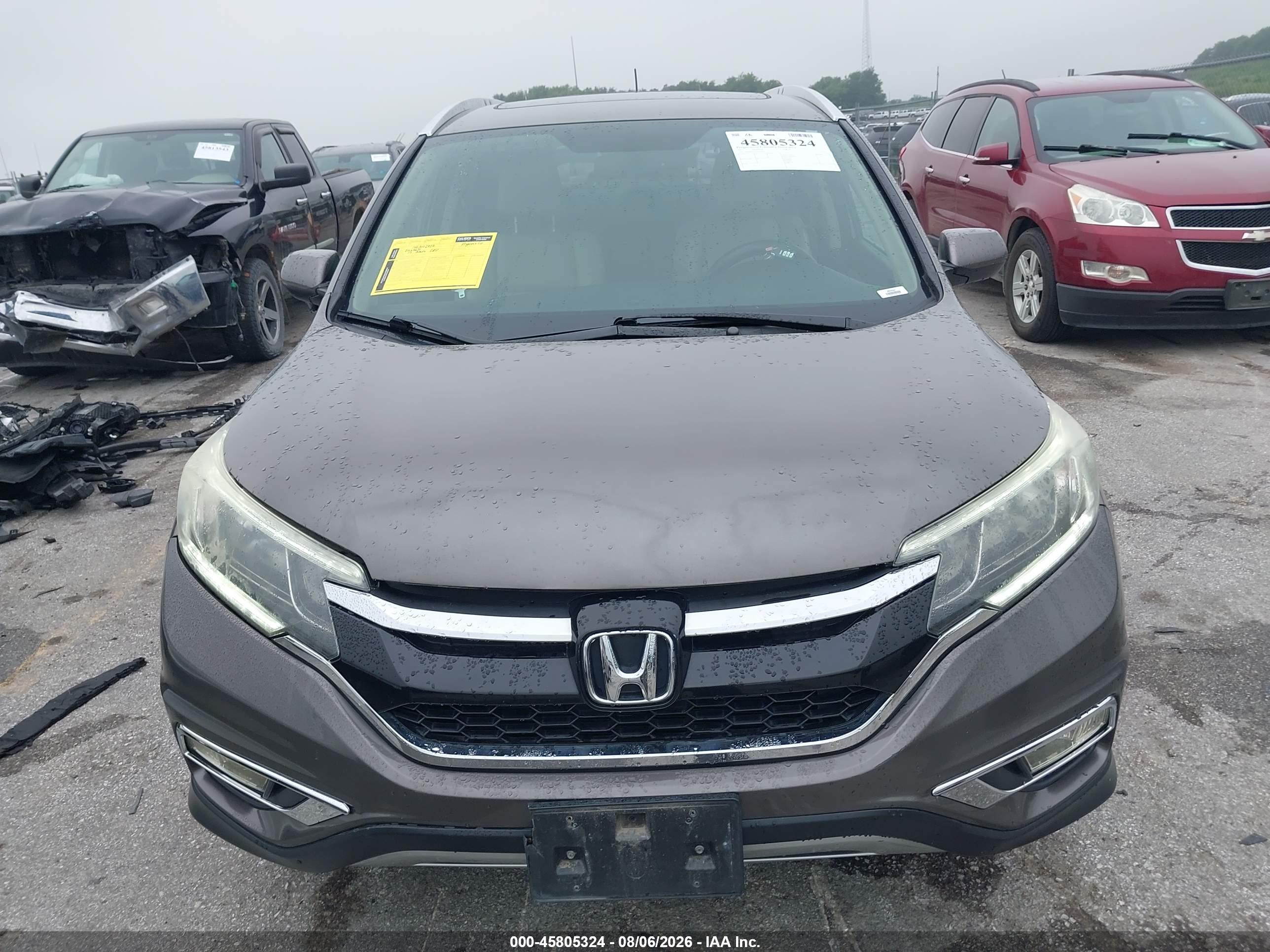 2015 Honda Cr-v Ex-l Brown vin: 5J6RM4H7XFL010914
