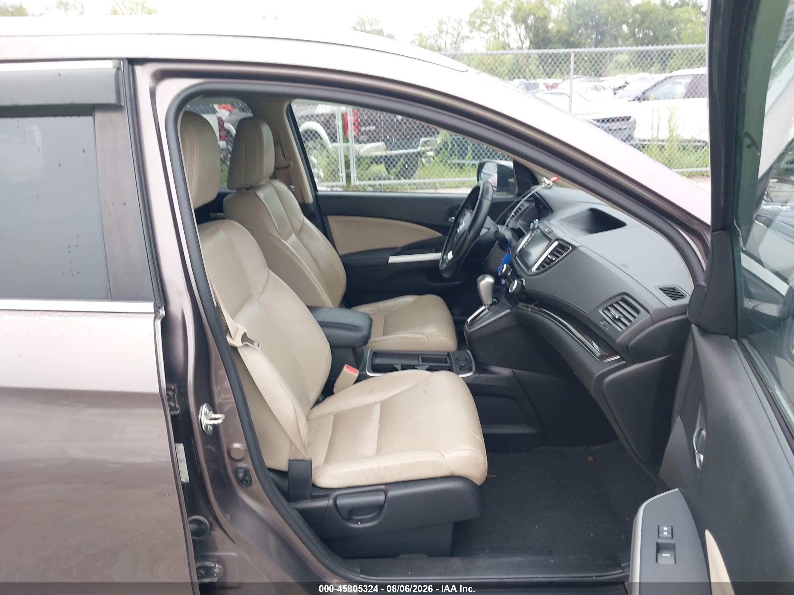 2015 Honda Cr-v Ex-l Brown vin: 5J6RM4H7XFL010914