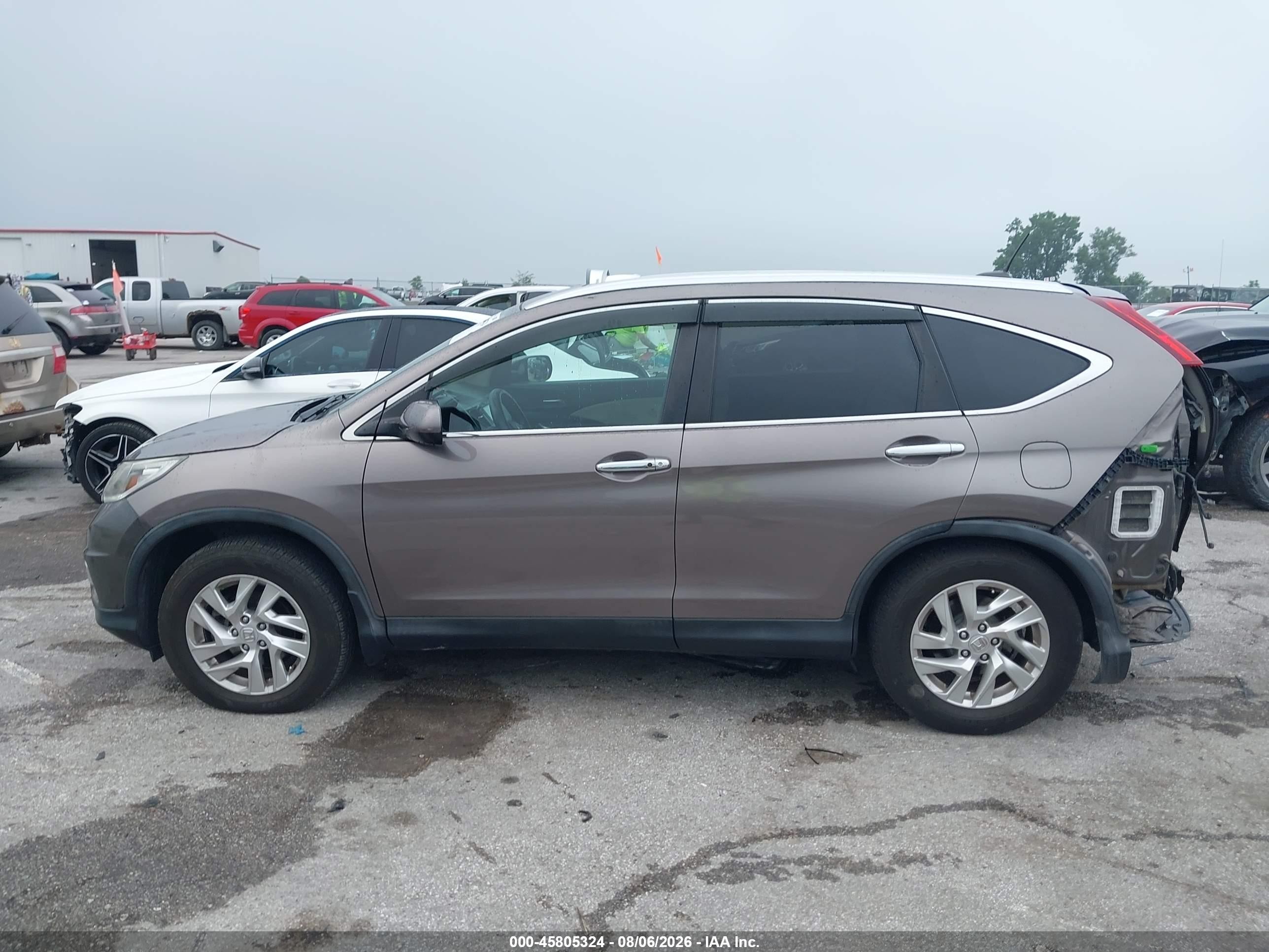 2015 Honda Cr-v Ex-l Brown vin: 5J6RM4H7XFL010914