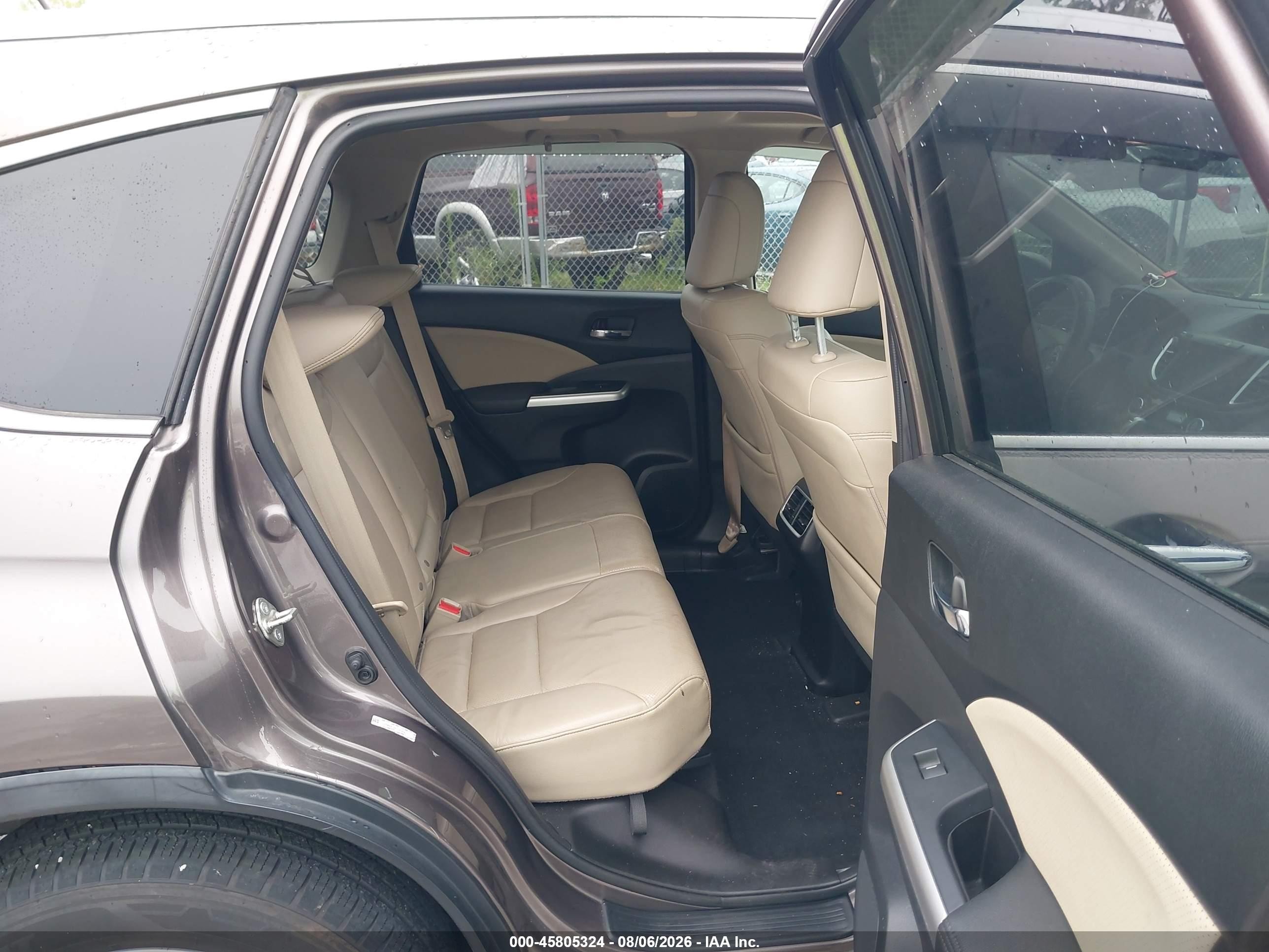 2015 Honda Cr-v Ex-l Brown vin: 5J6RM4H7XFL010914