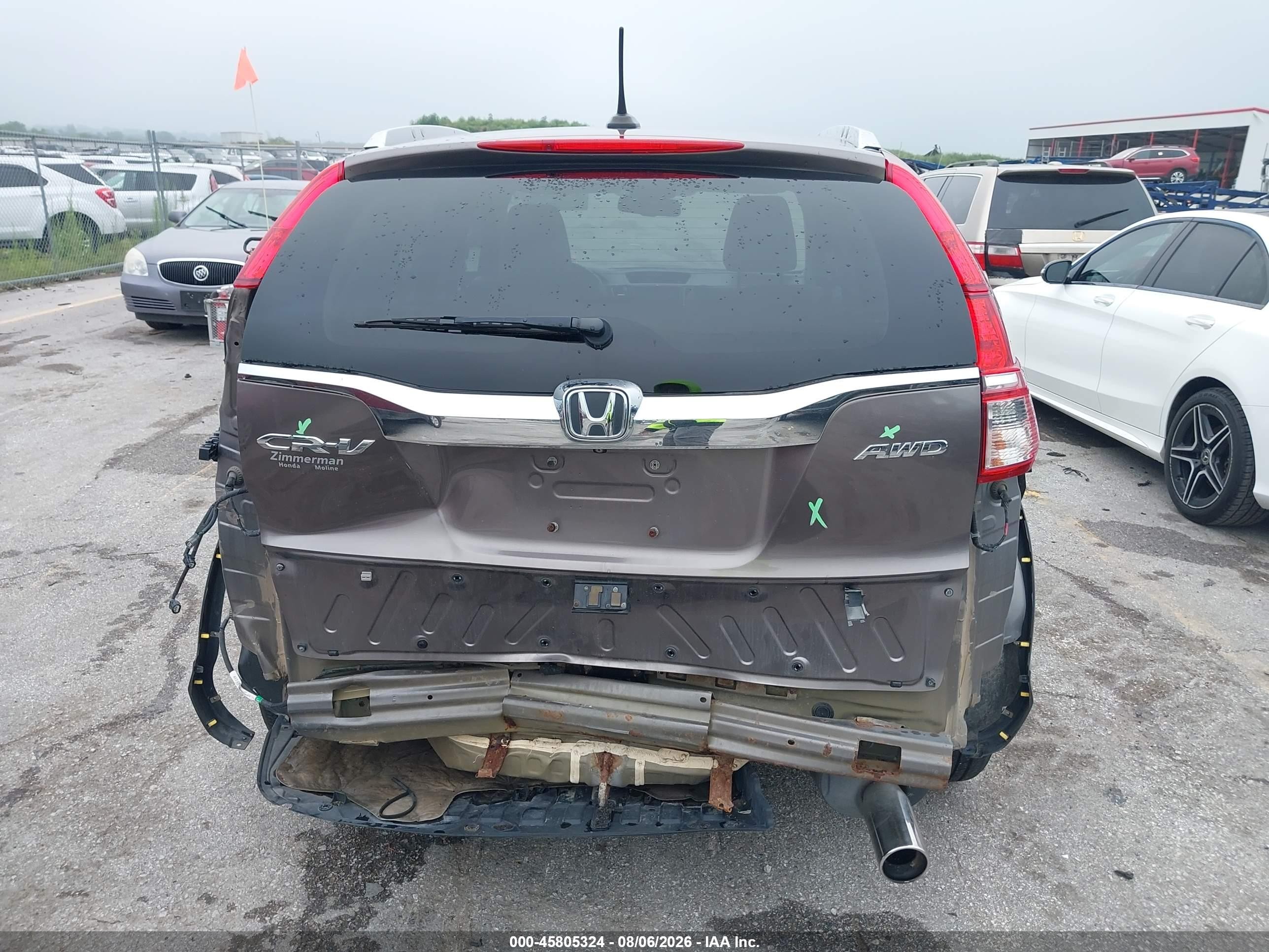 2015 Honda Cr-v Ex-l Brown vin: 5J6RM4H7XFL010914