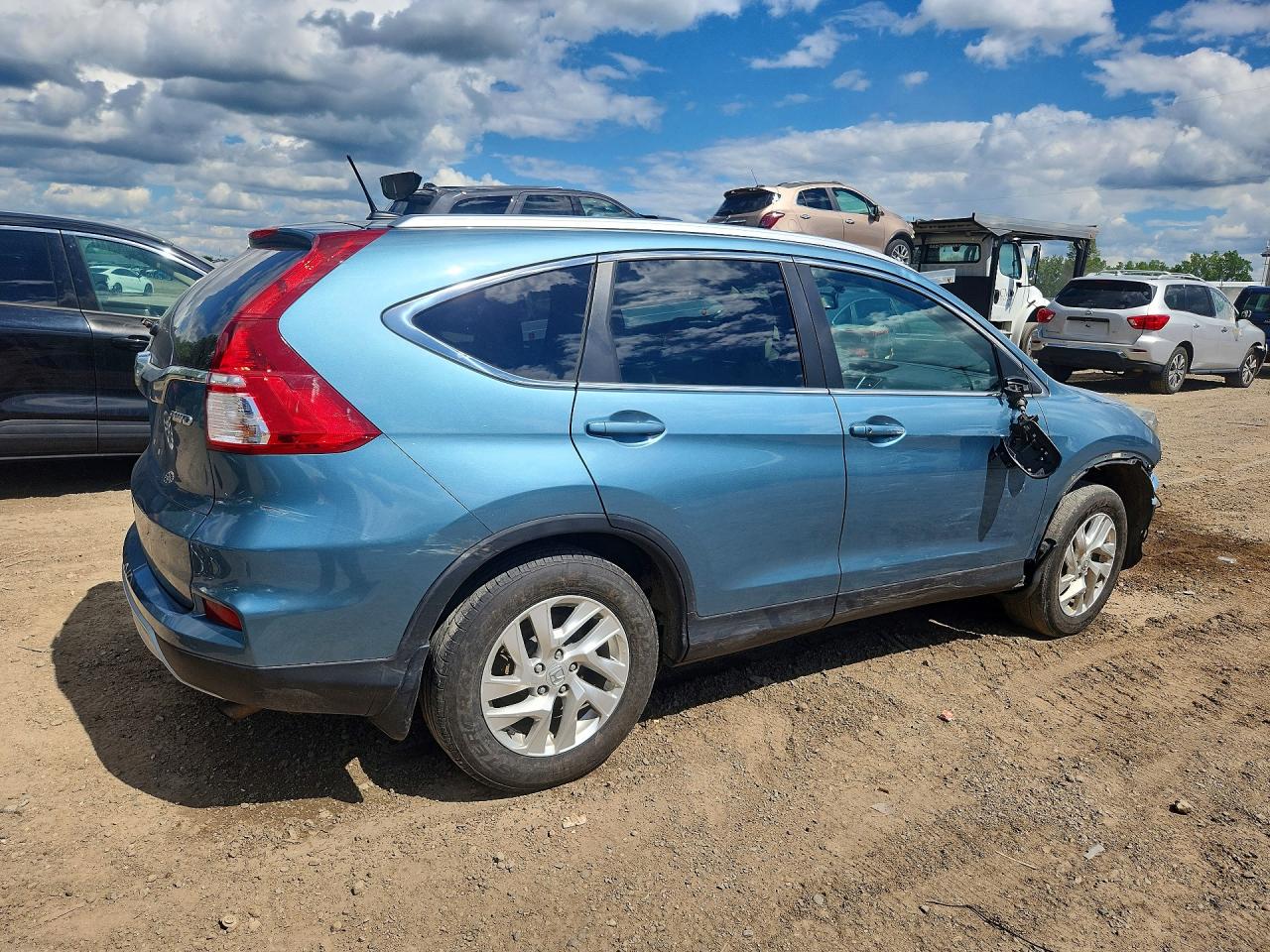 2015 Honda Cr-v Exl Blue vin: 5J6RM4H7XFL050488