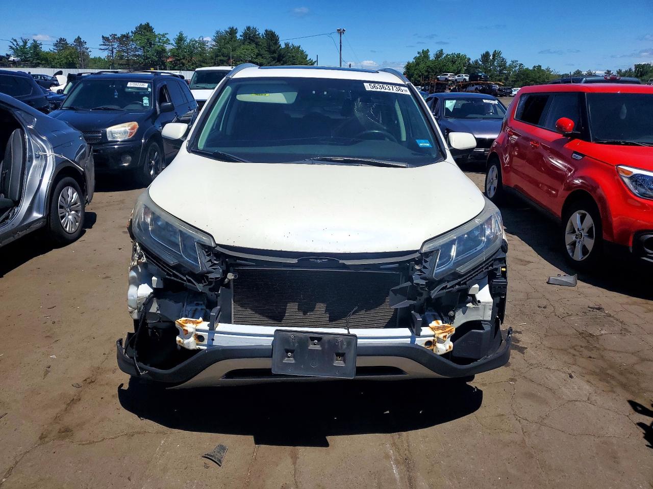 2015 Honda Cr-v Exl White vin: 5J6RM4H7XFL054427