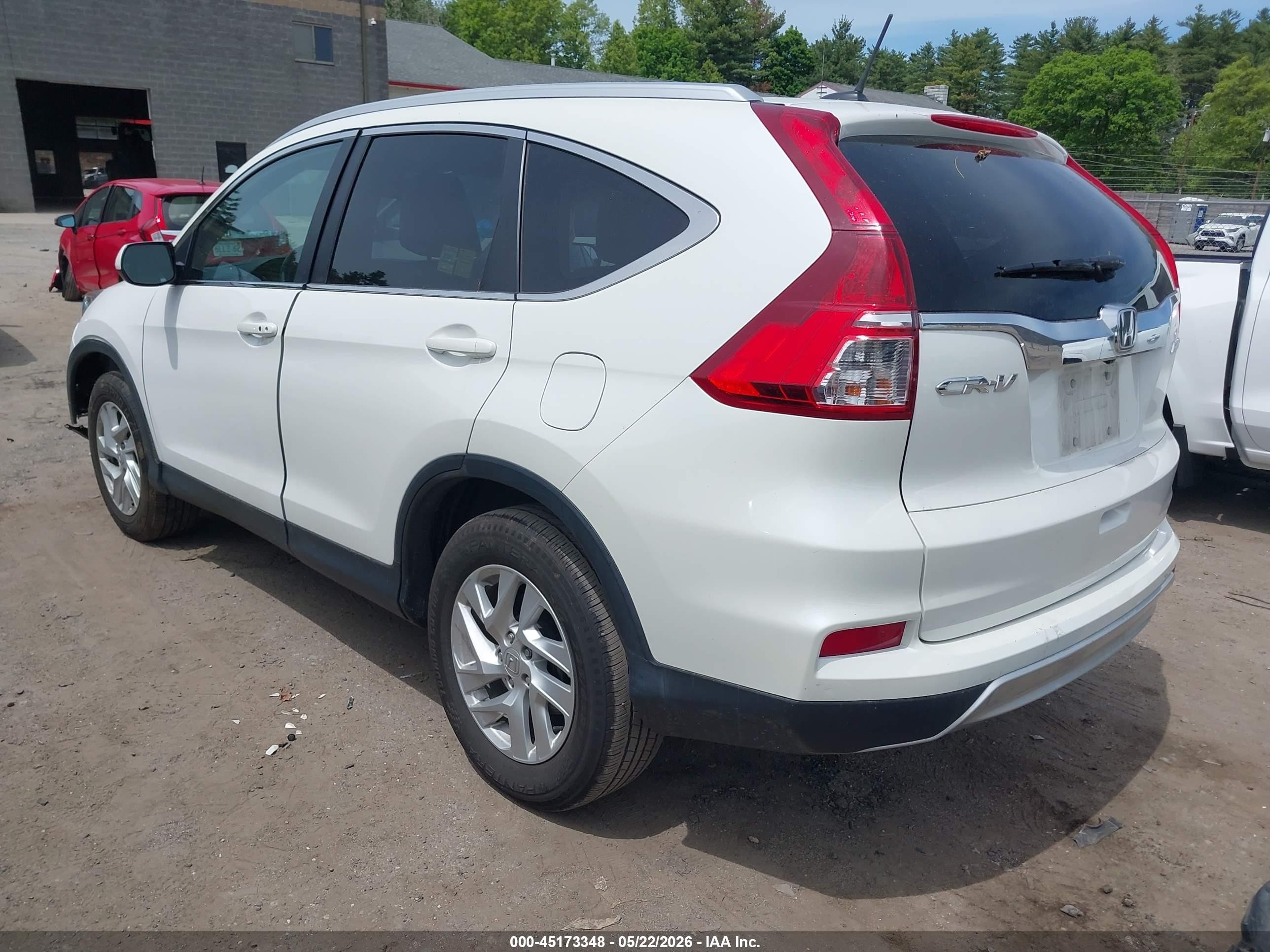 2015 Honda Cr-v Ex-l White vin: 5J6RM4H7XFL119289