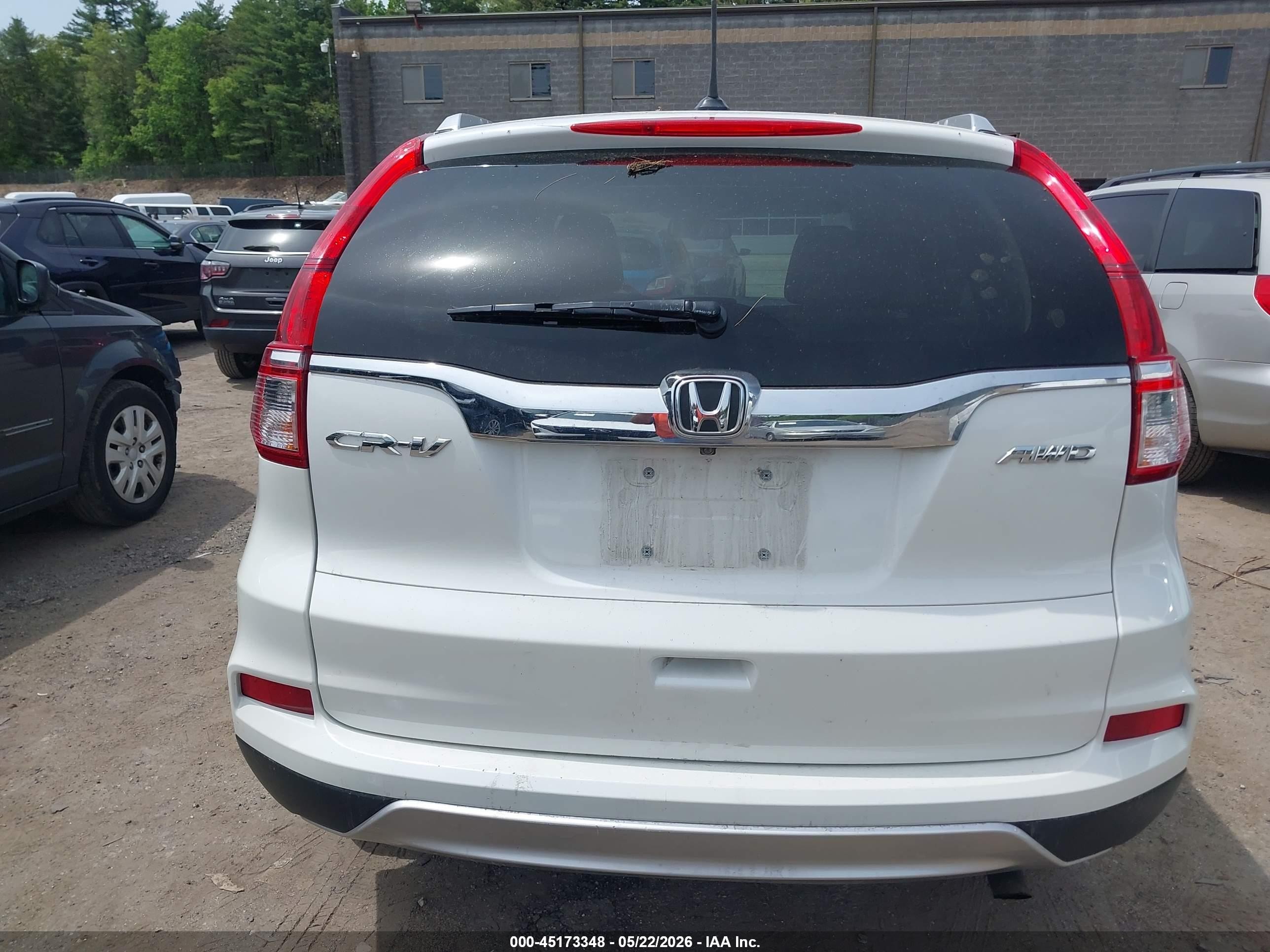 2015 Honda Cr-v Ex-l White vin: 5J6RM4H7XFL119289