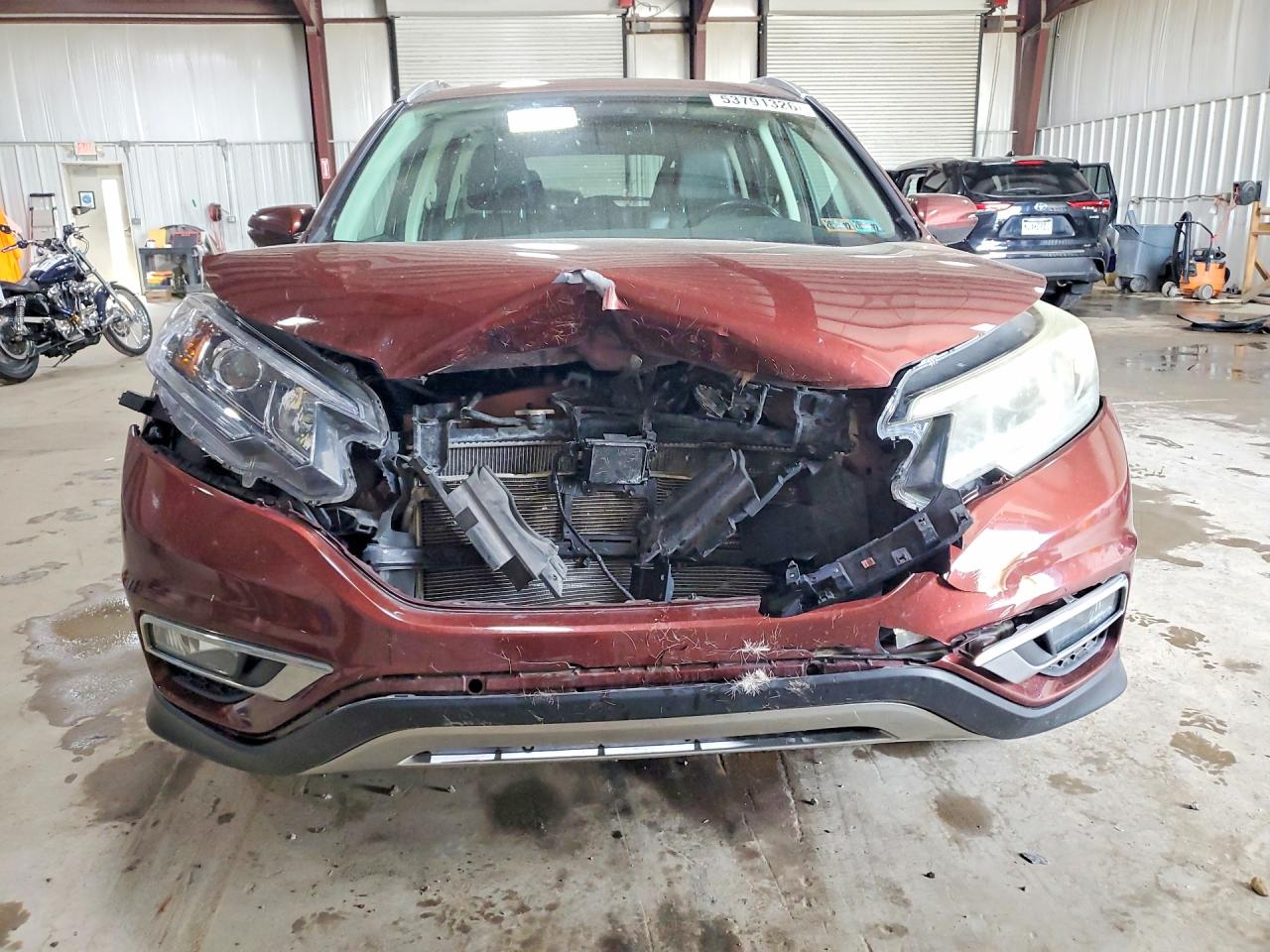 2015 Honda Cr-v Touring Burgundy vin: 5J6RM4H90FL000264