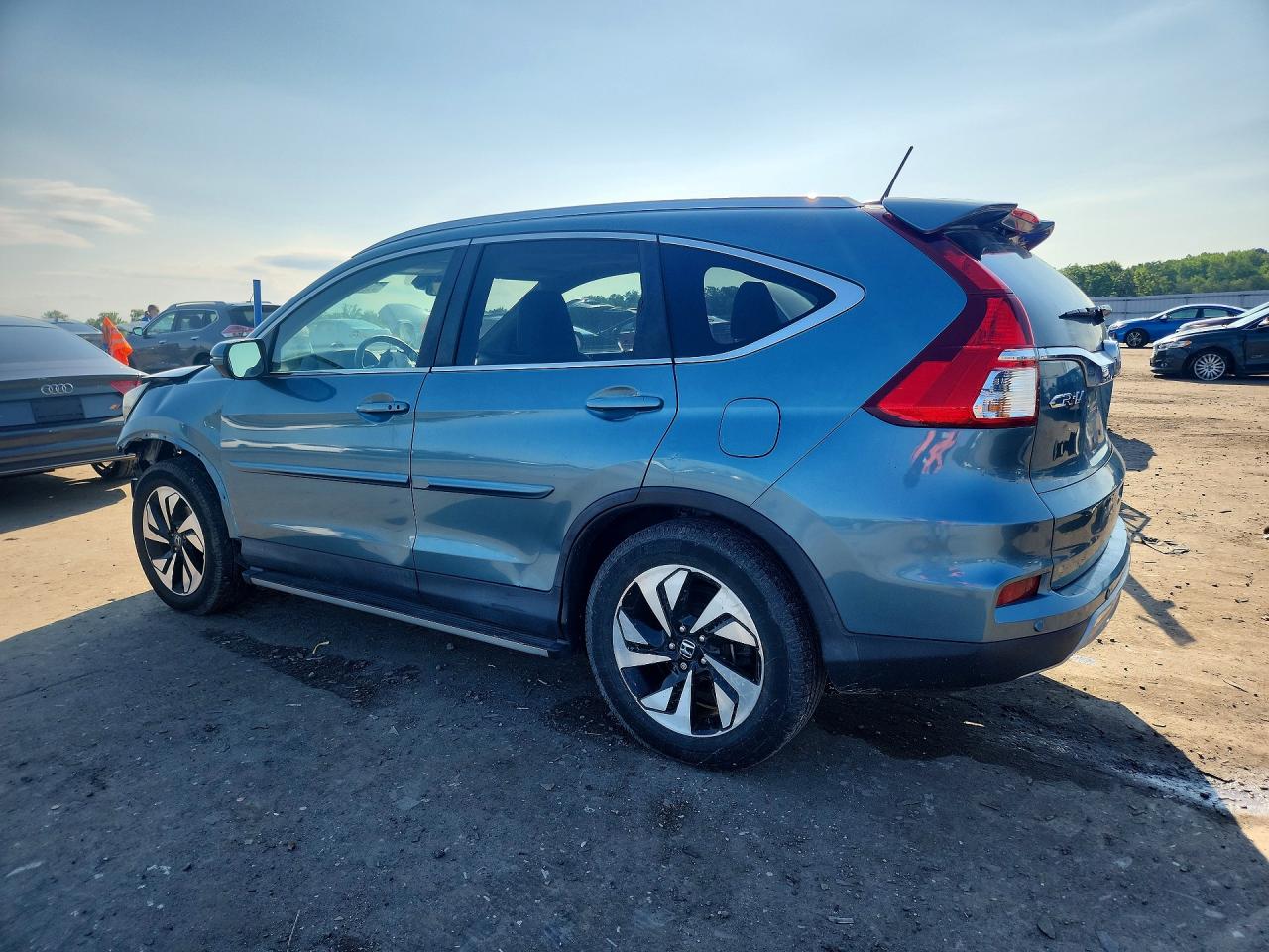 2015 Honda Cr-v Touring Blue vin: 5J6RM4H90FL008915